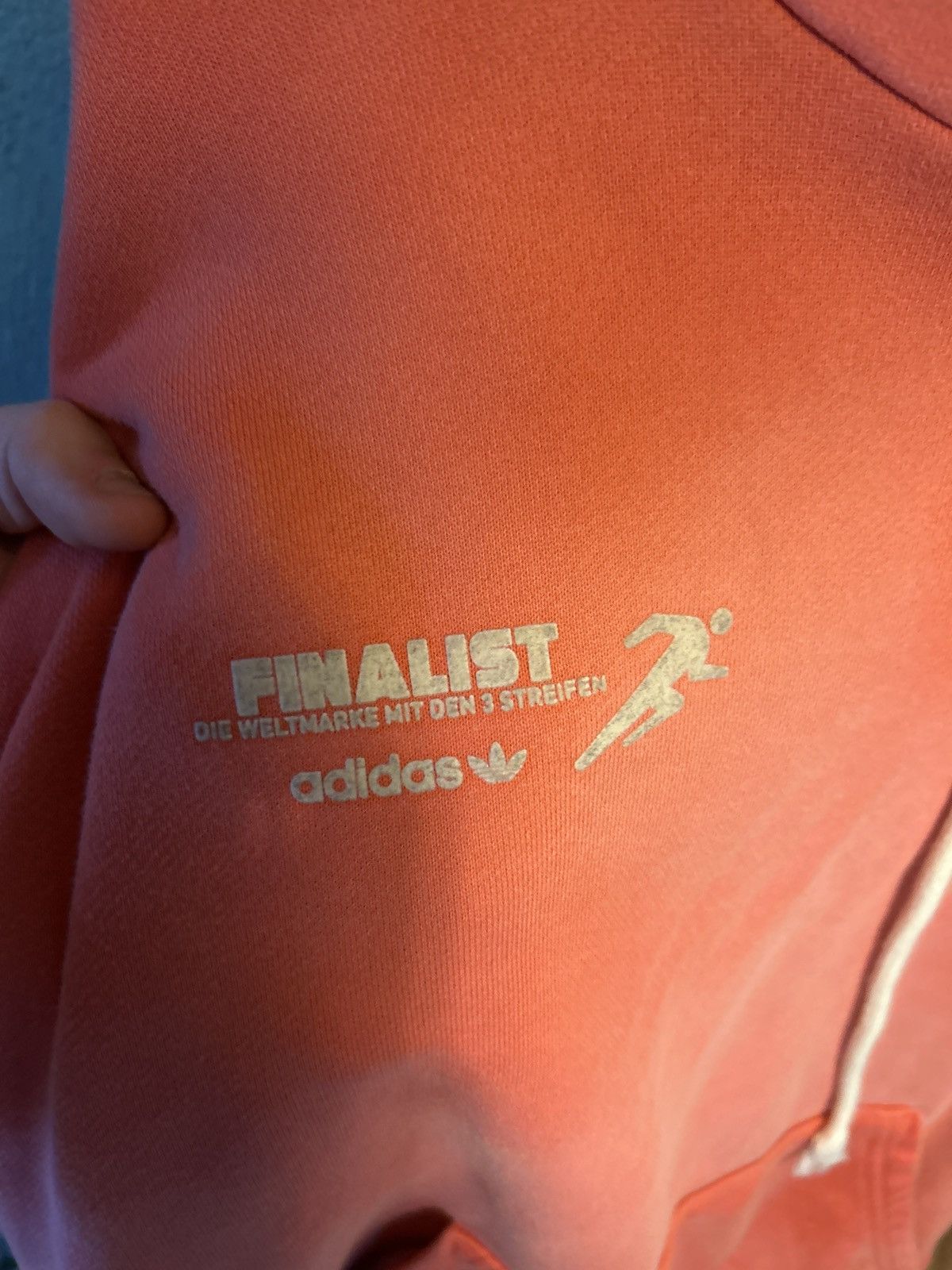 Adidas Red Vintage Adidas Finalist Die WeltMarke Dem 3 Streifen Size US XL / EU 56 / 4 - 3 Thumbnail