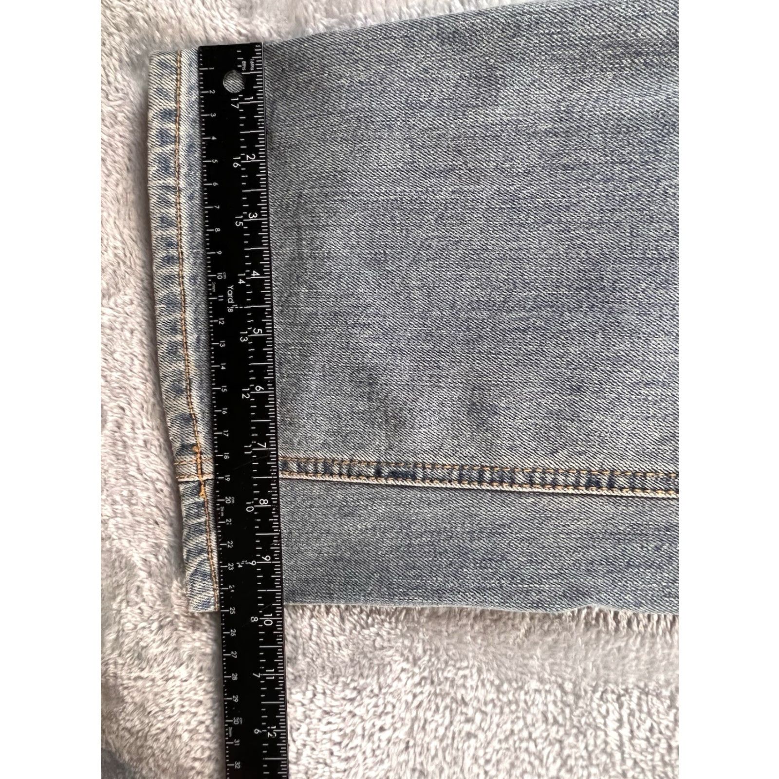 Vintage VINTAGE Allen B Jeans Flared Womens 8 Blue 90s Bohemian Embellished Stones Stone Embroidered Zip Button Inseam 32" Casual Size 30" / US 8 / IT 44 - 5 Thumbnail