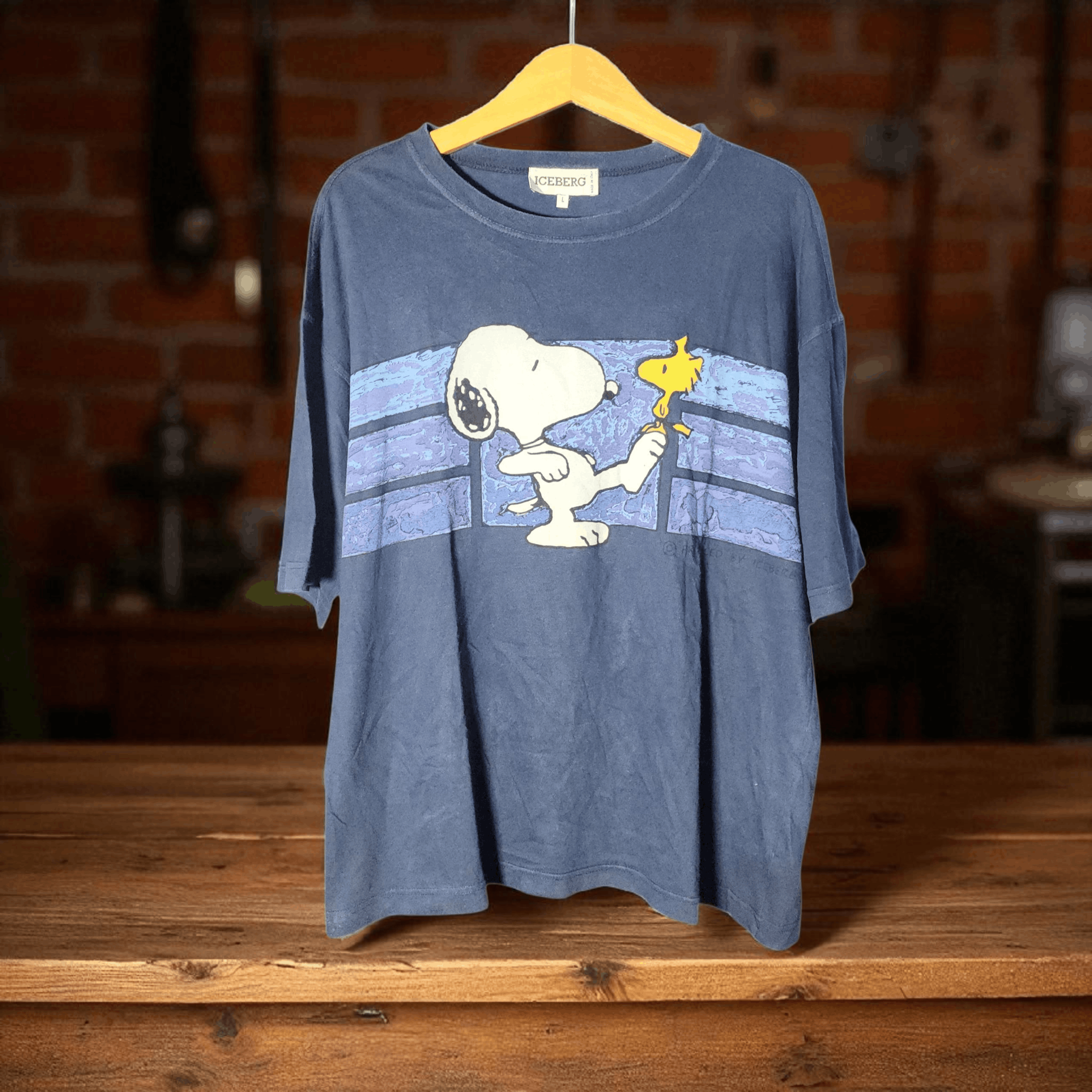 Iceberg Vintage 90s Iceberg x Snoopy Woodstock shirts made in Italy Size US L / EU 52-54 / 3 - 1 Thumbnail