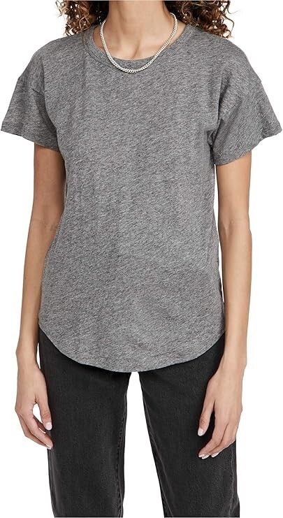 Madewell Madewell Whisper Cotton Rib Crewneck Tee Heather Iron ( S ) Size S / US 4 / IT 40 - 3 Thumbnail