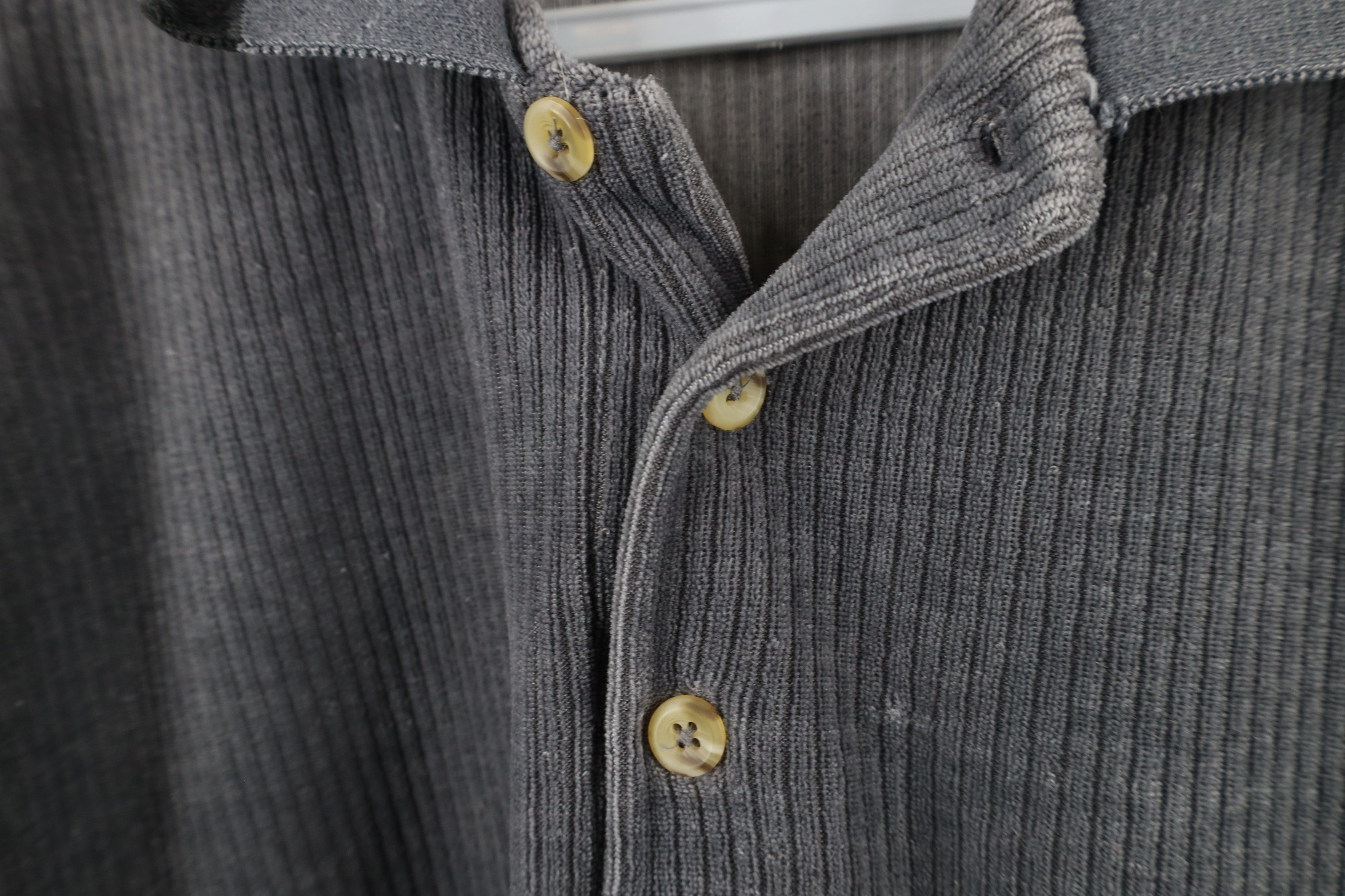 Vintage Vintage 90s Streetwear Fleece Collared Polo Sweater Gray USA Size US XL / EU 56 / 4 - 5 Thumbnail
