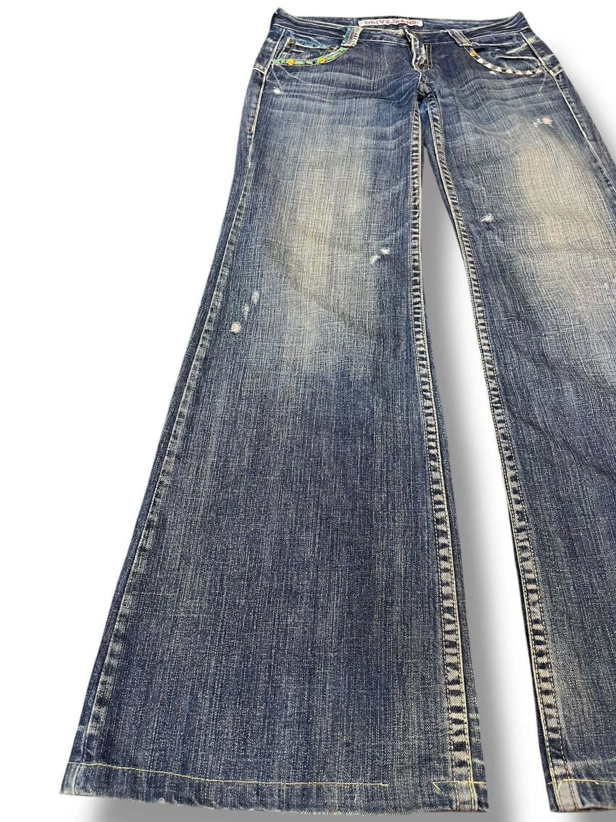If Six Was Nine × Seditionaries Vintage Drive Jeans Flare Bootcut Embroidery Denim Size US 30 / EU 46 - 5 Thumbnail