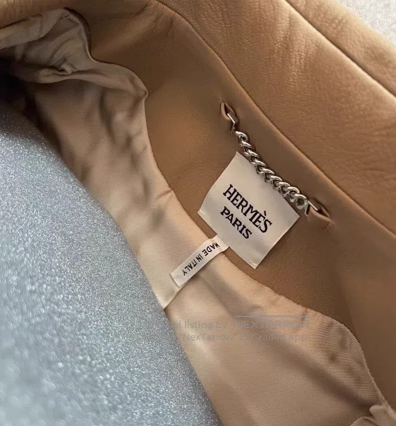 Hermes Hermes 24 autumn-winter leather jacket coat Size XXS / US 00 / IT 34 - 7 Thumbnail