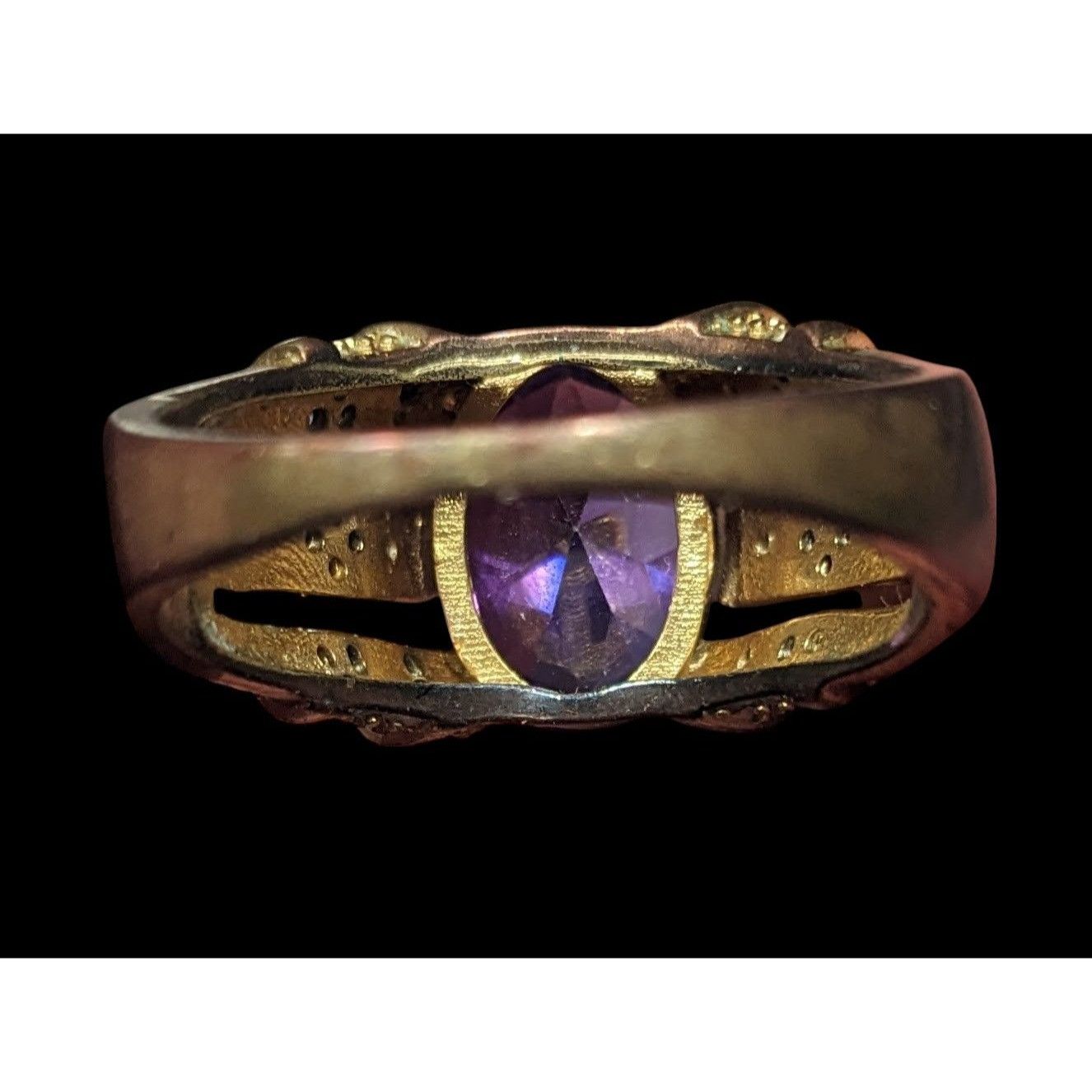 Other Vintage Regal Men's Ring Marked 18K GF With Purple Stone Siz Size ONE SIZE - 3 Thumbnail