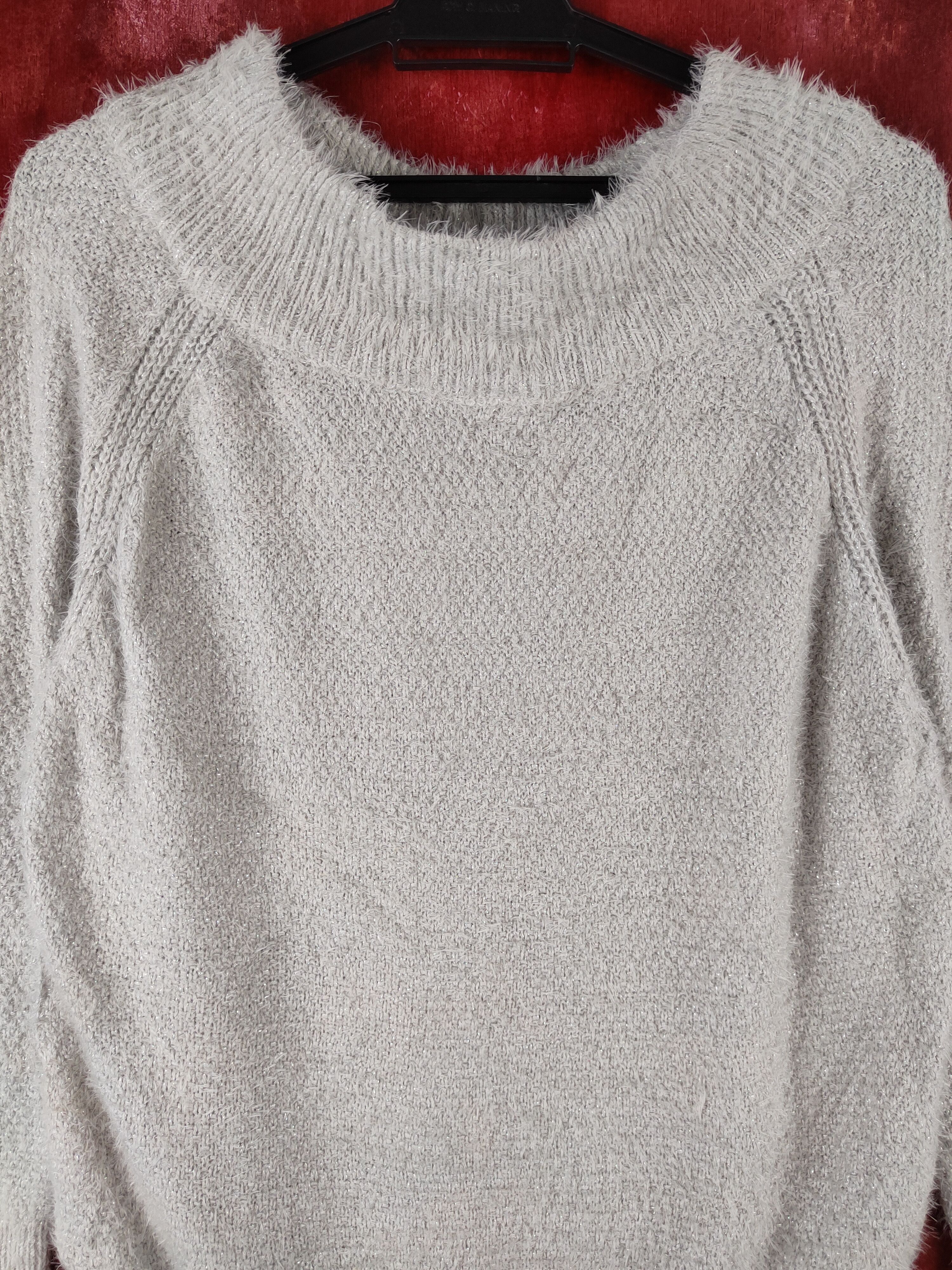 Homespun Knitwear × Japanese Brand × Vintage Japanese Brand Gray Shag Shaggy Fur Mohair Knitwear #S2188 Size M / US 6-8 / IT 42-44 - 2 Thumbnail