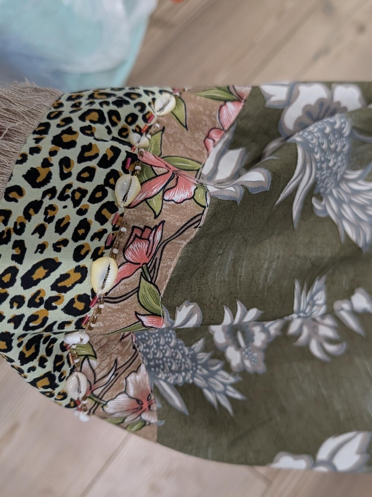 Other Sleeveless Olive Floral Smocked Maxi Dress Size M / US 6-8 / IT 42-44 - 5 Thumbnail