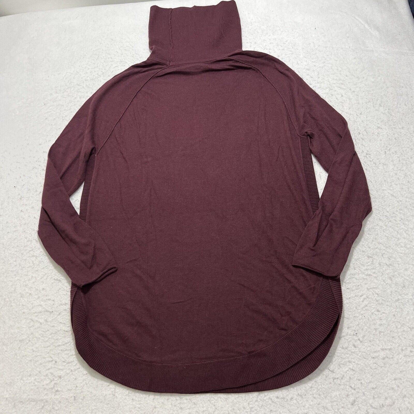 Nordstrom Caslon Women's Small Wool Blend Maroon Turtleneck Sweater Size S / US 4 / IT 40 - 9 Thumbnail