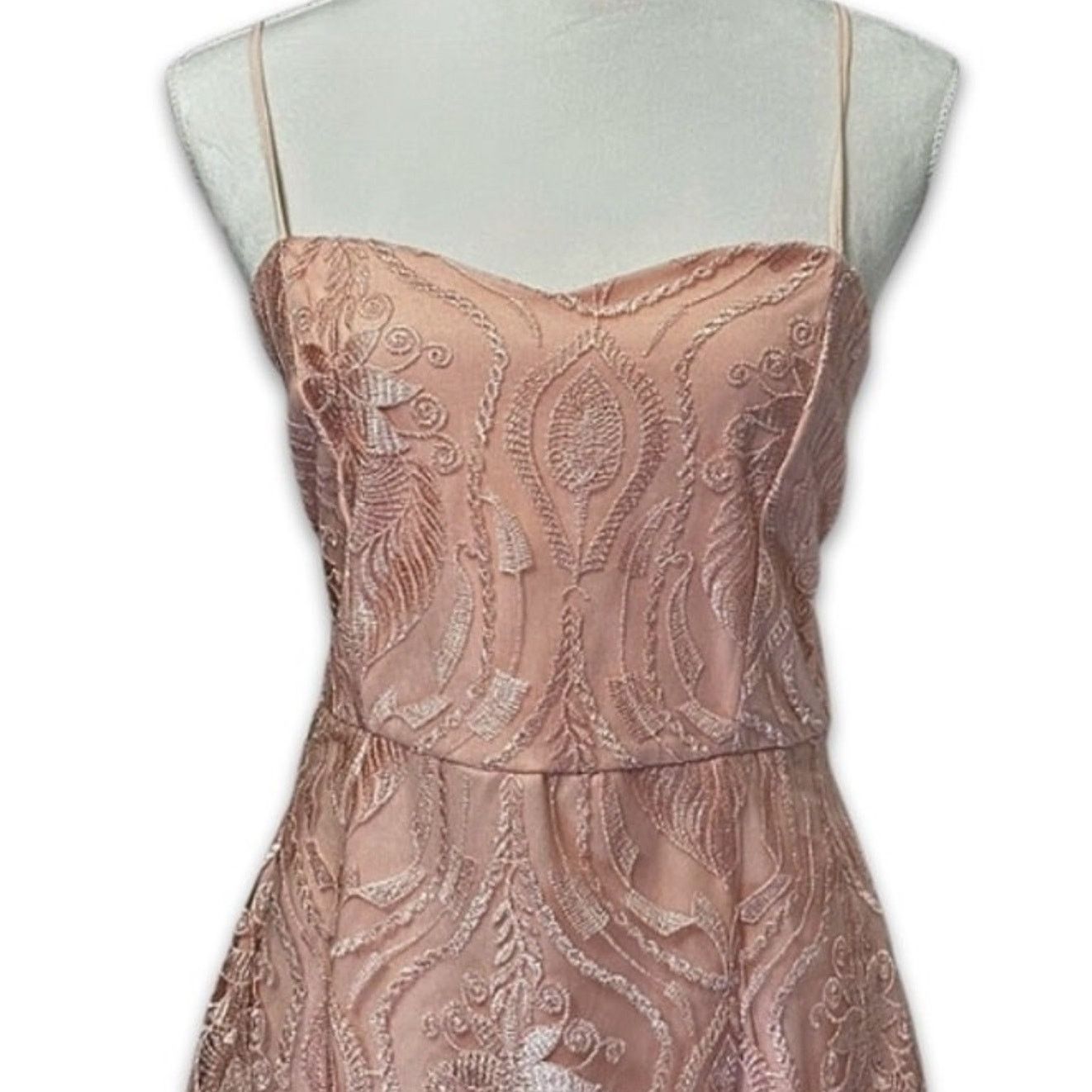 Area Area Star Floral Pink Mini Sheath Dress Sweetheart Neck L Size L / US 10 / IT 46 - 3 Thumbnail