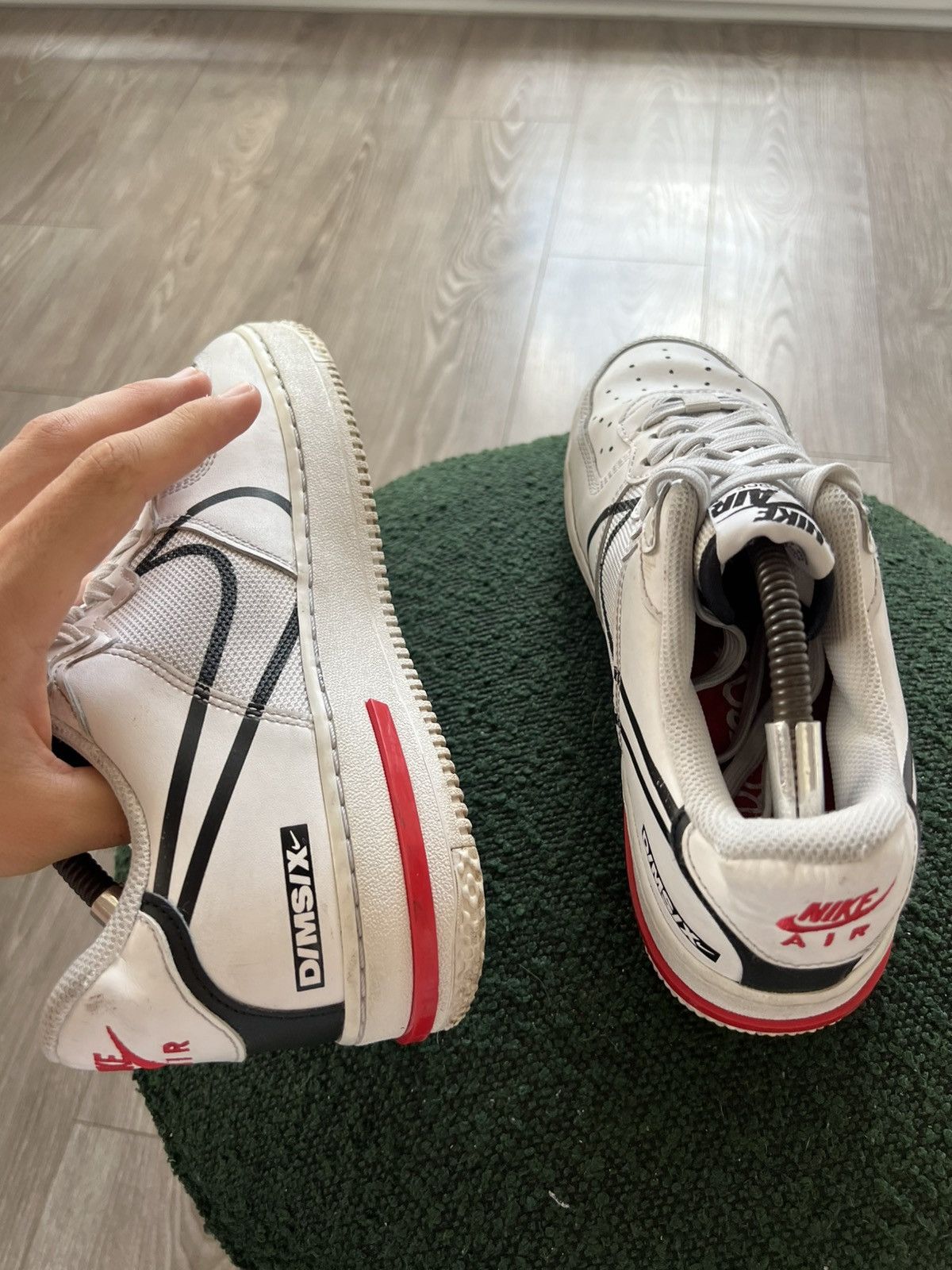 Nike ‼️Nike Air Force 1 Over Swoosh X React System Opium Sneakers Size US 8.5 / EU 41-42 - 16 Thumbnail