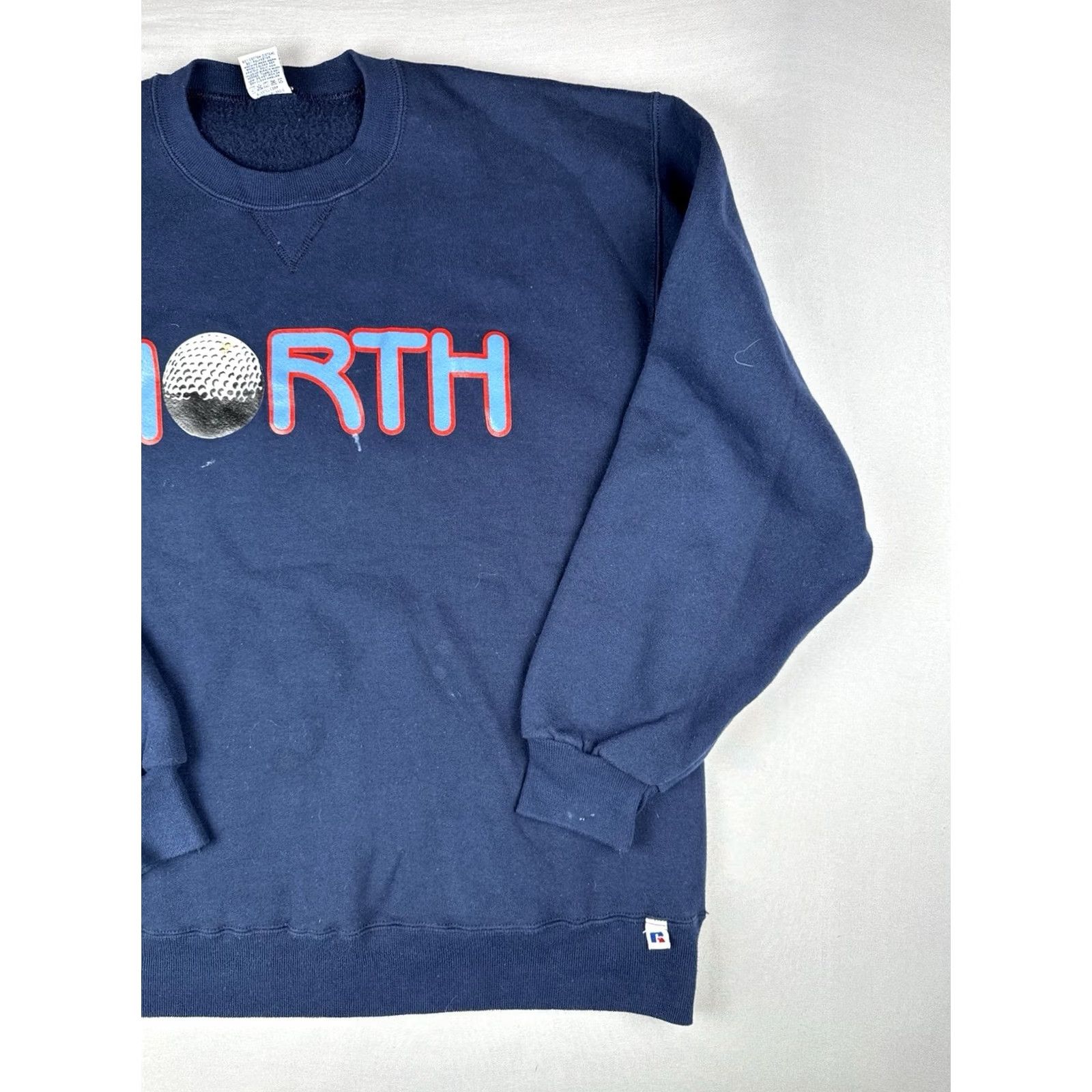 Russell Athletic VINTAGE Russell Athletic Golf Sweatshirt USA Made Crewneck L Men Blue 90s North Logo Size US L / EU 52-54 / 3 - 3 Thumbnail