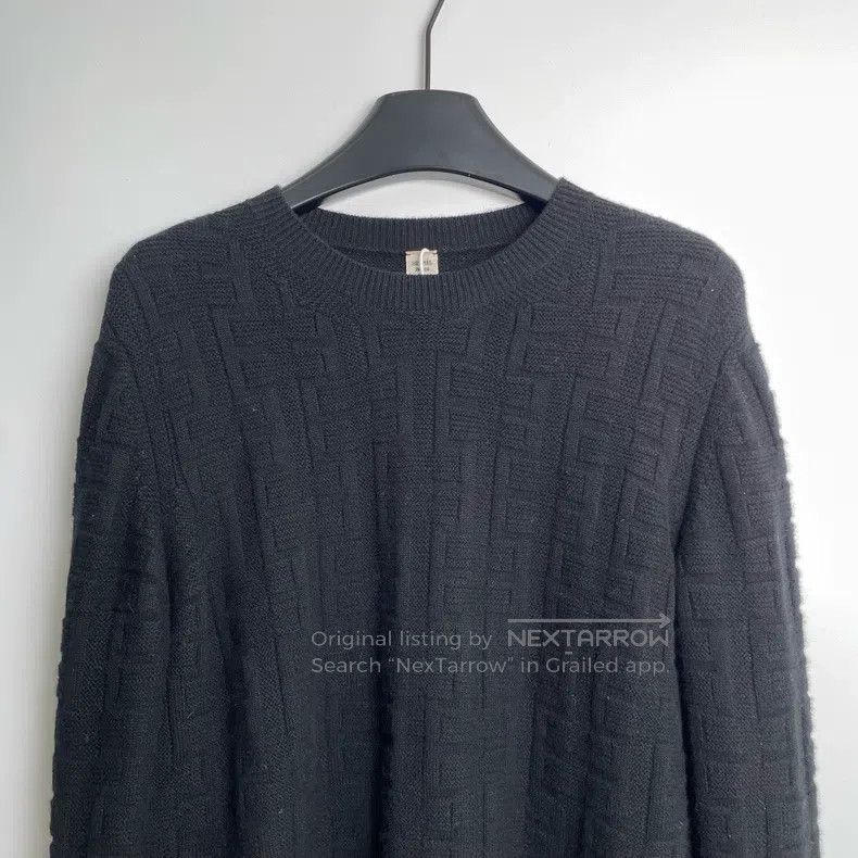 Hermes Hermes 23 Model Embossed Dark Pattern H Logo Knit Sweater Size XS / US 0-2 / IT 36-38 - 3 Thumbnail