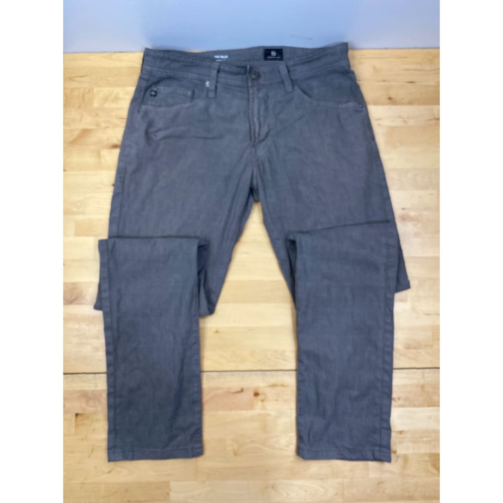Vintage Adriano Goldschied Pants The Tellis 31x32 Gray Stretch Casaul Modern Slim Size US 31 - 2 Thumbnail