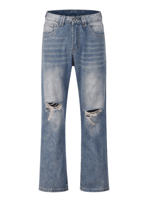Japanese Brand × Jean Men's wide-leg high street cool ripped jeans Size US 32 / EU 48 - 5 Thumbnail