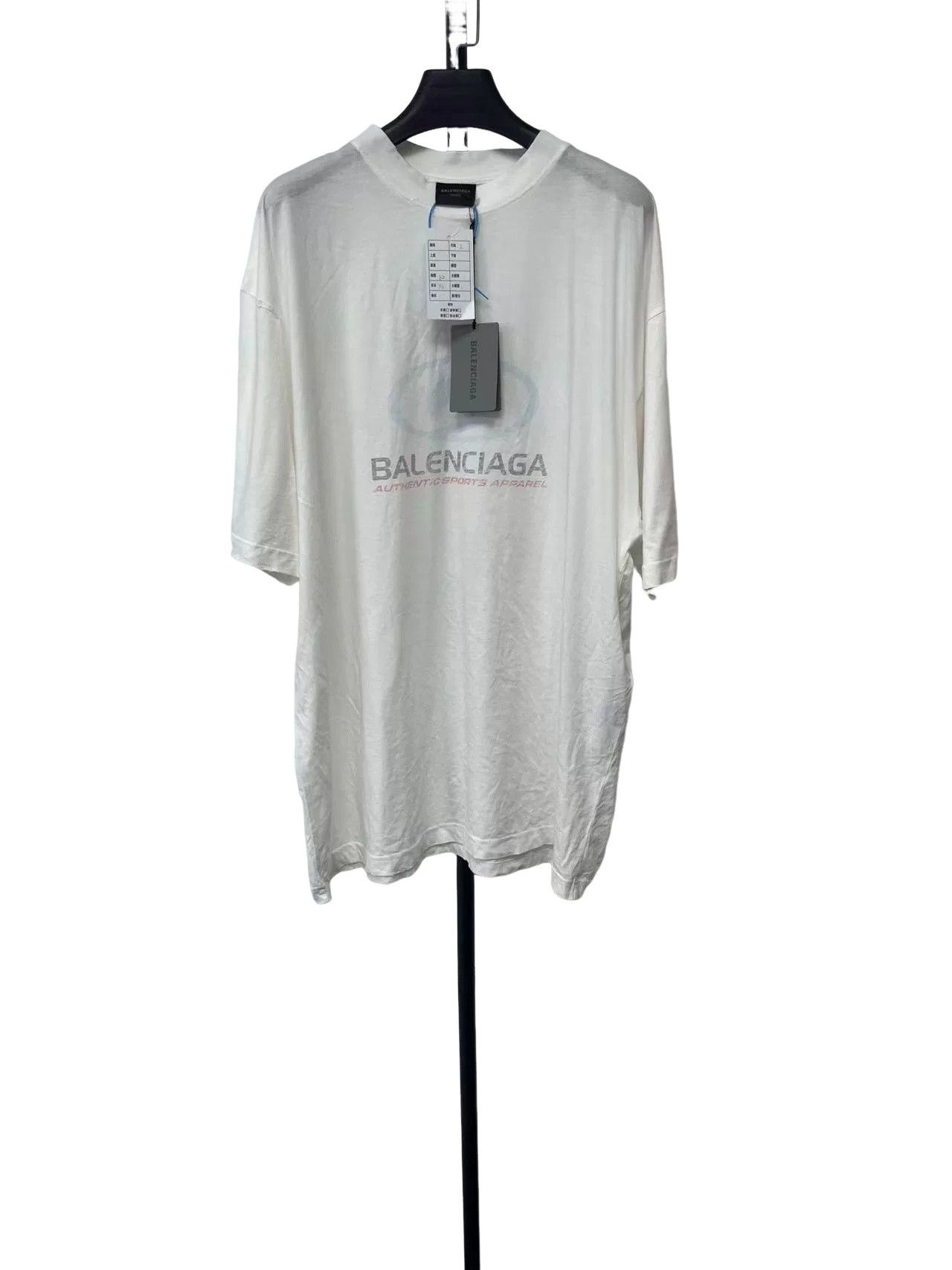 Balenciaga Balenciaga Logo Print Sports Apparel T-Shirt L Size US L / EU 52-54 / 3 - 1 Thumbnail