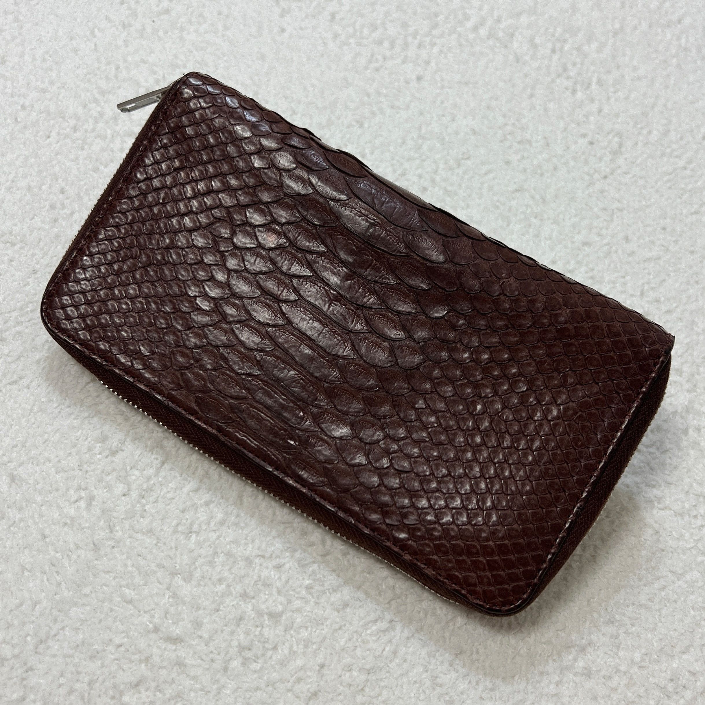 Rick Owens Rick Owens 14FW "MOODY" Python Leather Zip-around Wallet Size ONE SIZE - 3 Thumbnail
