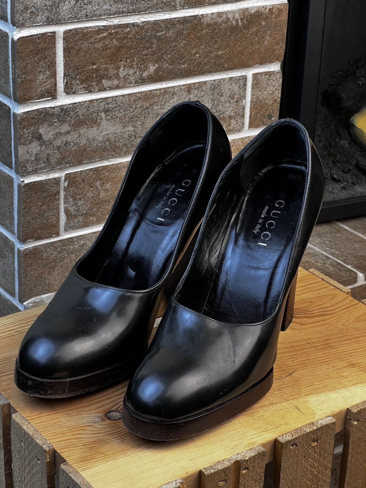 Gucci Gucci by Tom Ford Block Heels Leather Shoes Size US 7.5 / IT 37.5 - 1 Thumbnail