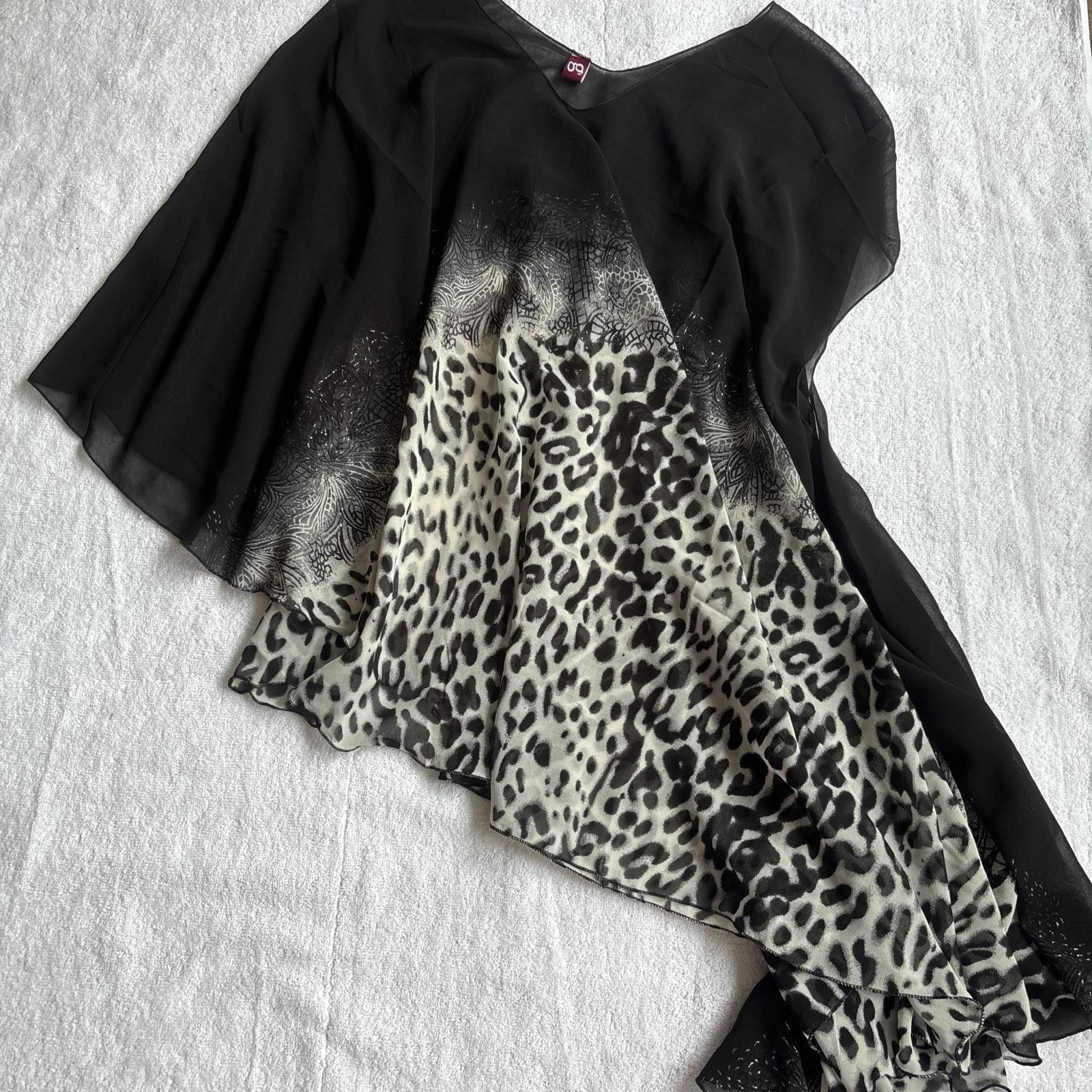 Other vintage mesh asymmetrical cheetah print blouse Size ONE SIZE - 4 Thumbnail