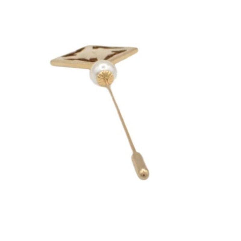 Salvatore Ferragamo Salvatore Ferragamo Gold Tone Faux Pearl Stiletto Stick Pin Size ONE SIZE - 6 Thumbnail