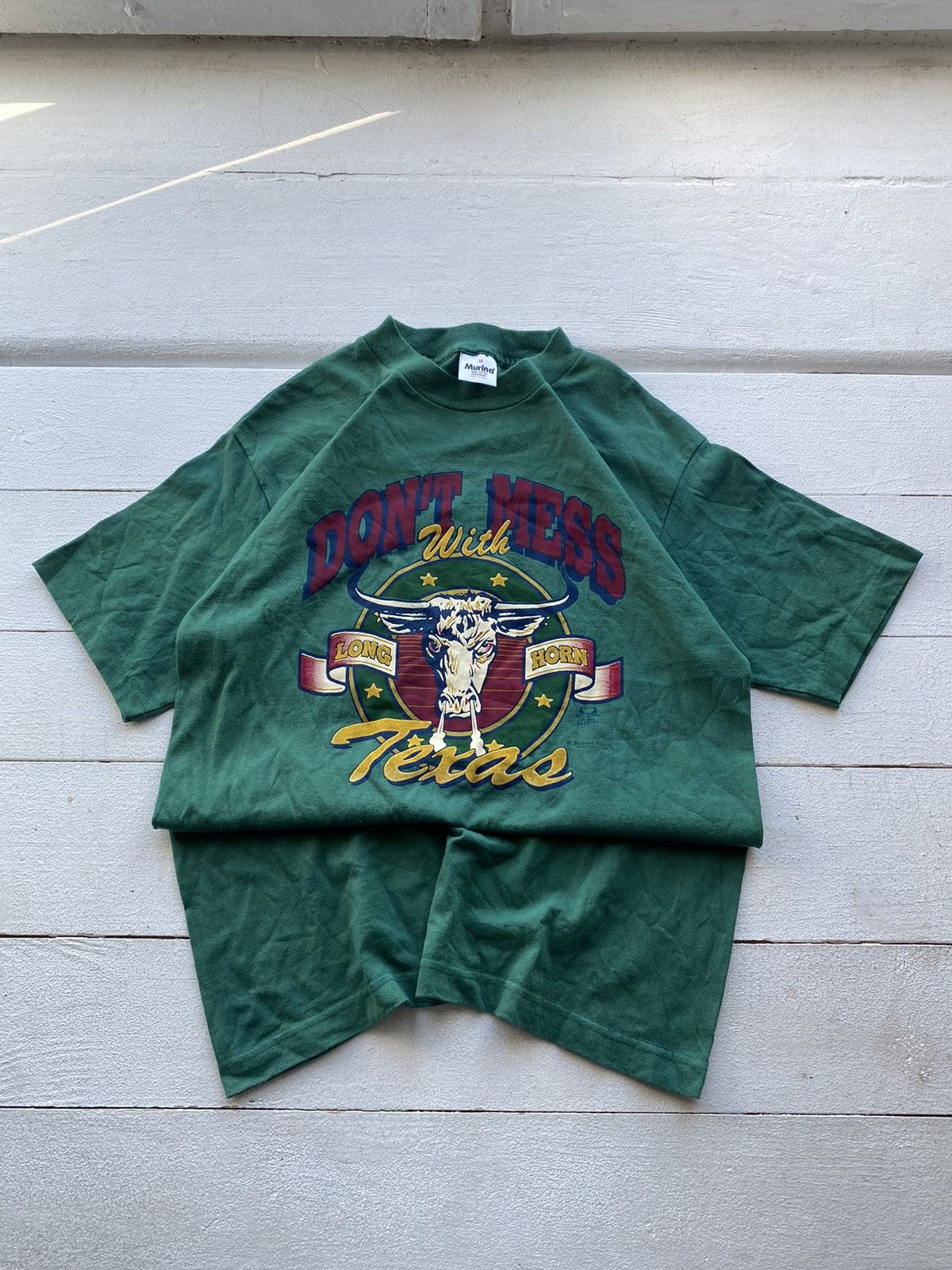 Band Tees × Vintage 1994 Robert Allan Texas Long Horn Art Shirt Davidson Style Size US M / EU 48-50 / 2 - 1 Thumbnail