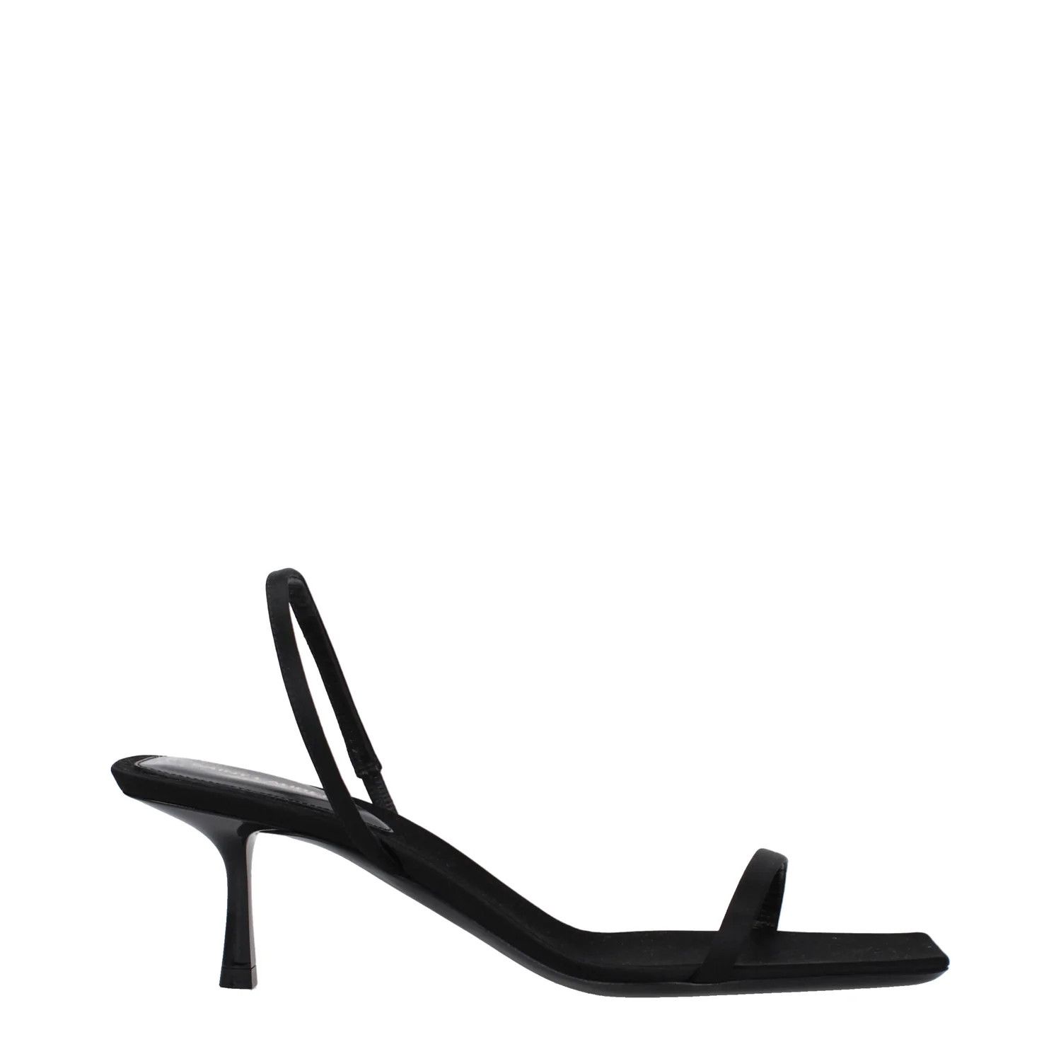 ob1o1e1124 Satin Sandals in Black