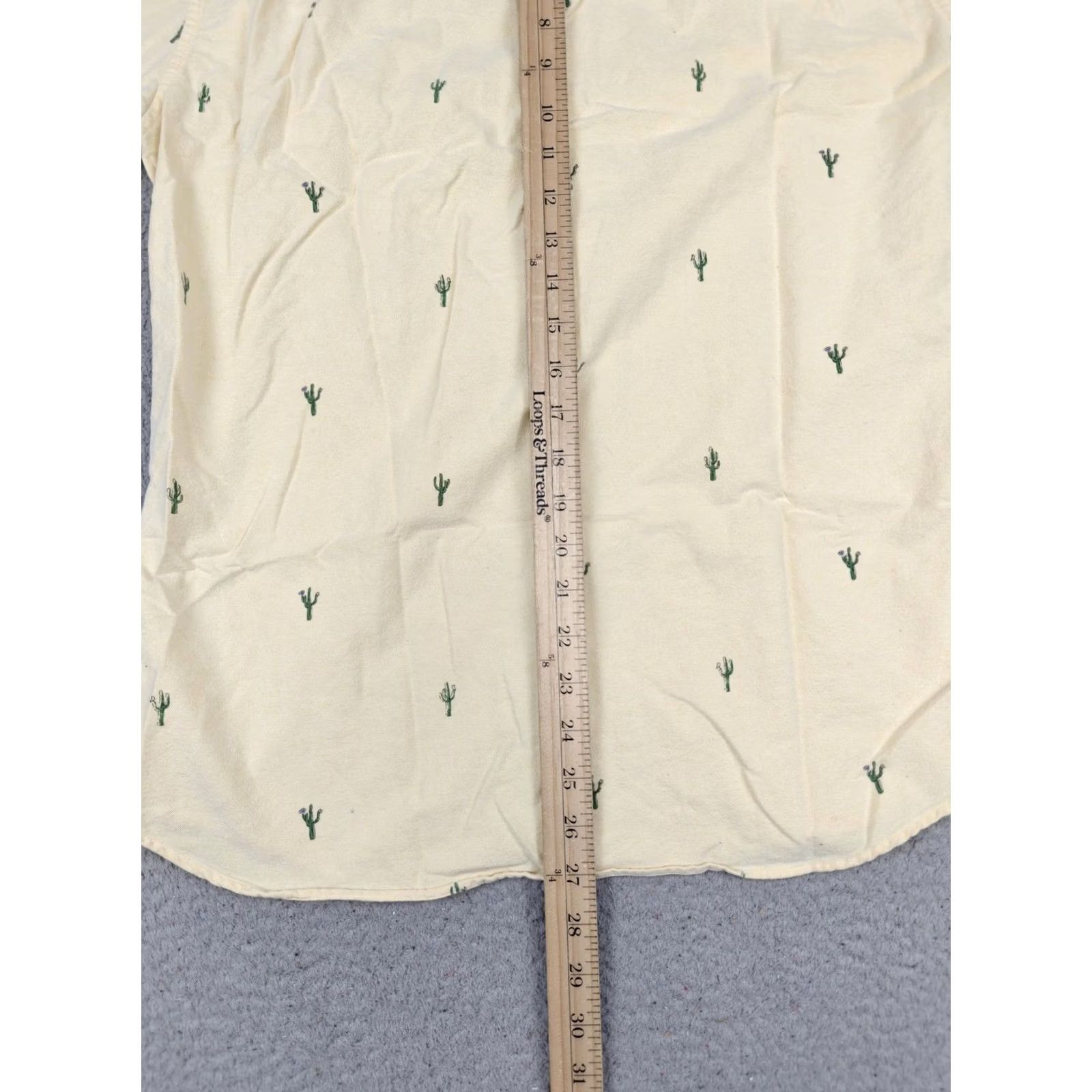 J.Crew J.CREW Shirt Mens M Yellow Cactus Oxford Short Sleeve Slim Fit Embroidered Size US M / EU 48-50 / 2 - 6 Thumbnail