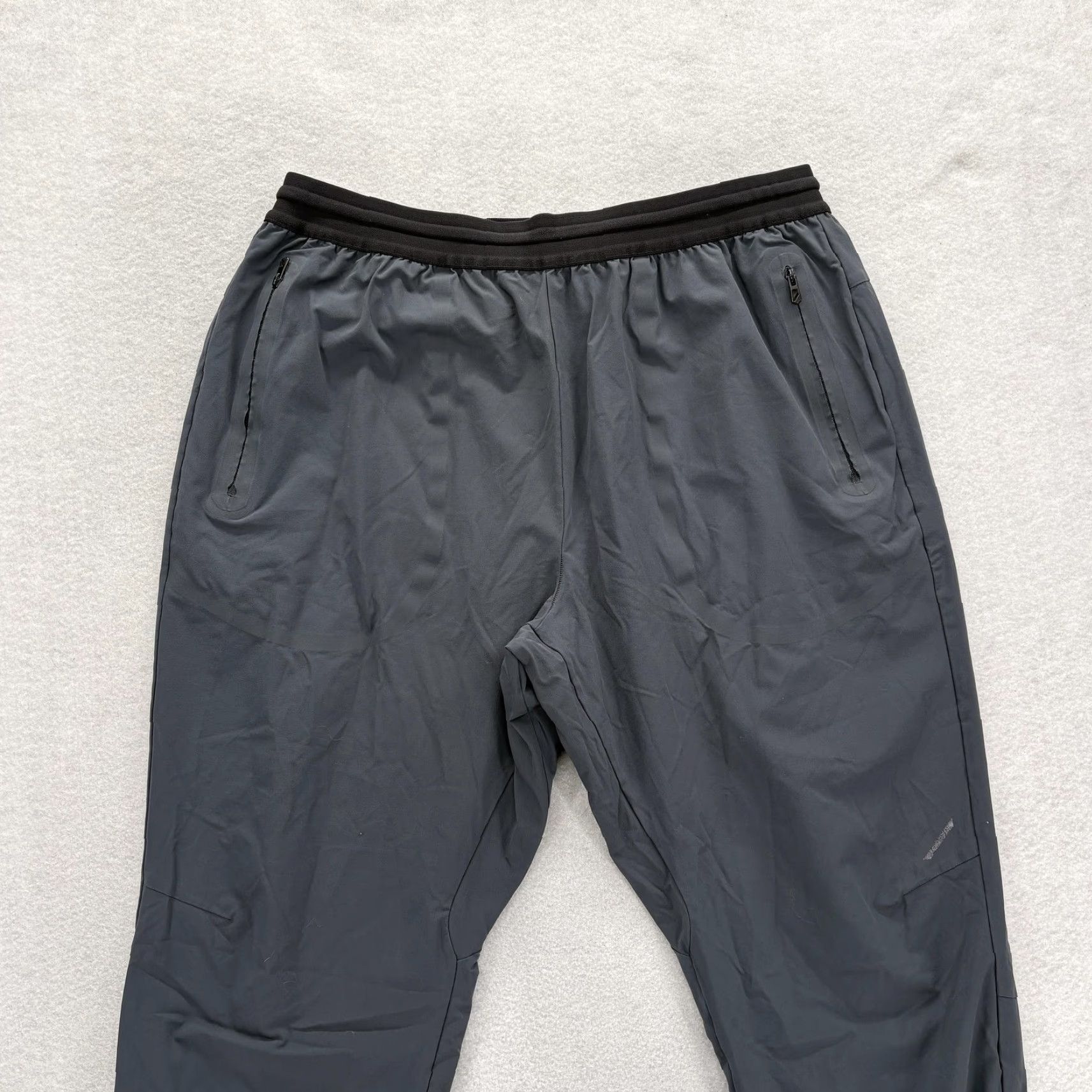 Vintage Hill City Jogger Pants Mens Large Gray Nylon Stretch Zip Pocket Athletic Run Size US 33 - 2 Thumbnail