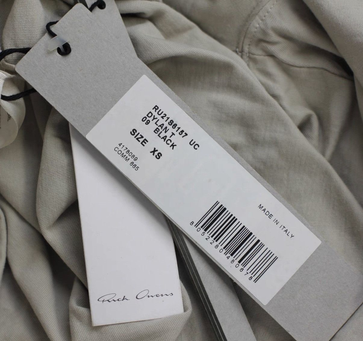 Rick Owens Rick Owens Mainline Cotton "Pagoda Demon Horn" Short Sleeve Size US XS / EU 42 / 0 - 7 Thumbnail