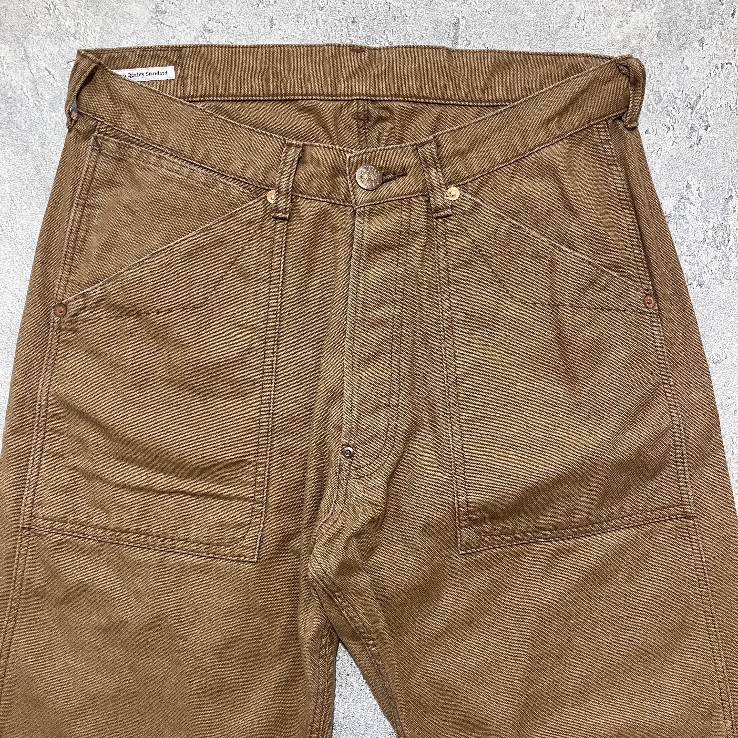 Pherrow's Pherrows 1930's brown duck canvas work pants Size US 34 / EU 50 - 2 Thumbnail