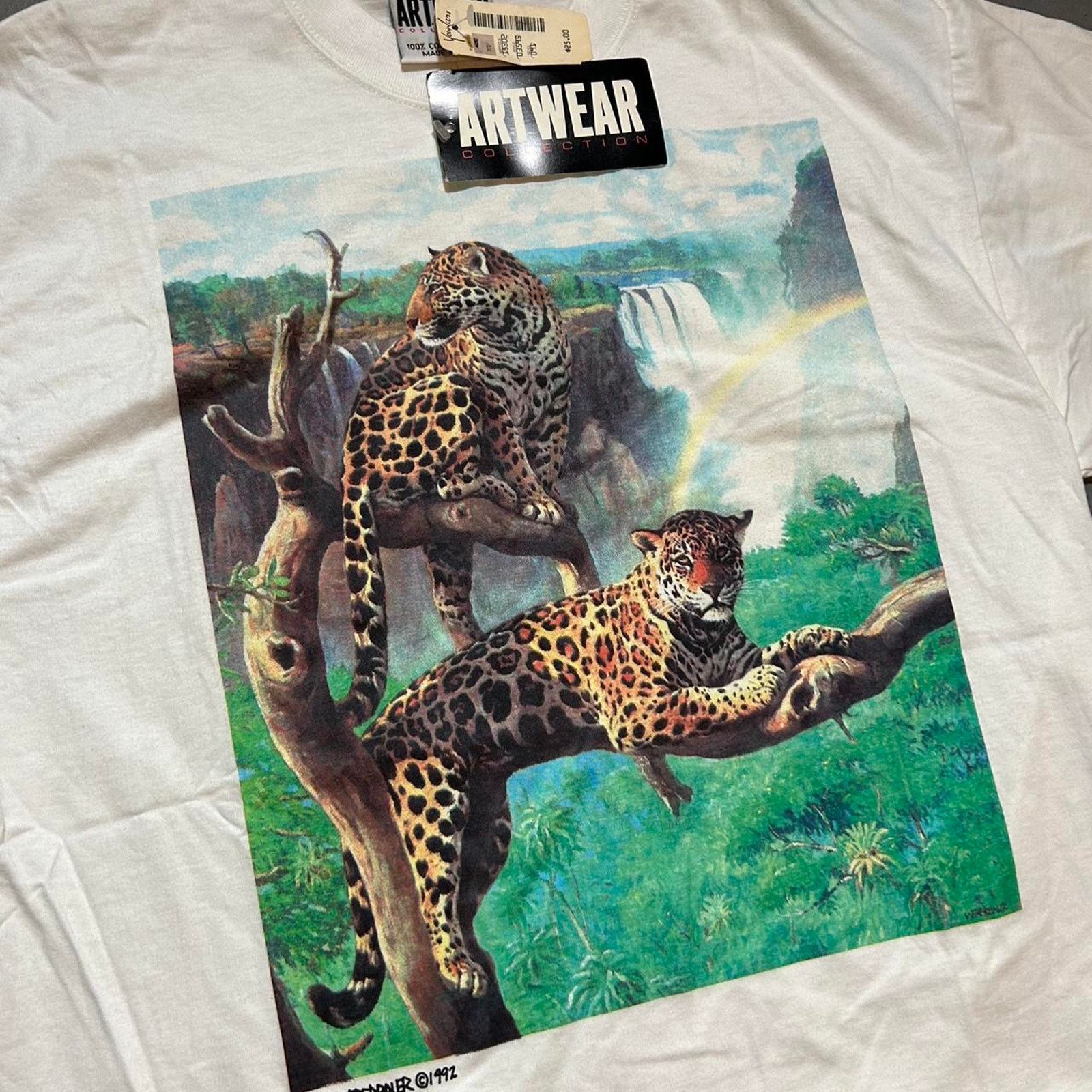 Hanes 90s 1992 art tee shirt Size US L / EU 52-54 / 3 - 3 Thumbnail