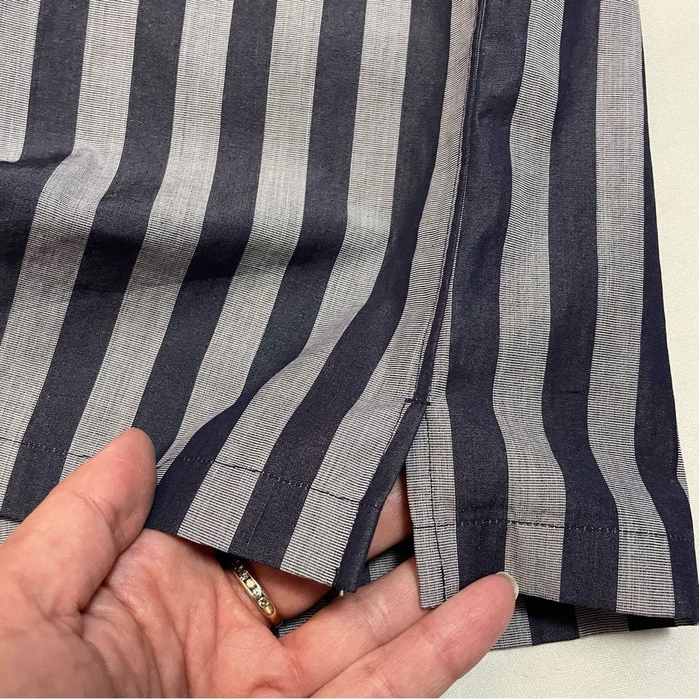 Theory New Theory Irving Short-Sleeve Shirt in Striped Cotton Size Size US S / EU 44-46 / 1 - 8 Thumbnail