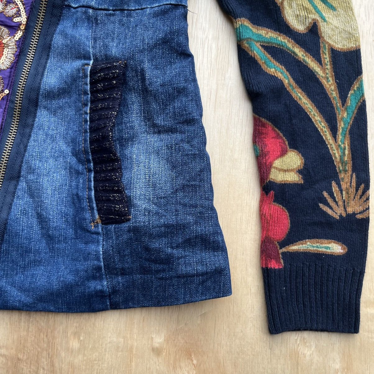 Desigual DESIGUAL JAPANESE BRAND RAMONES DENIM & KNIT JACKET LIKE LGB Size M / US 6-8 / IT 42-44 - 3 Thumbnail