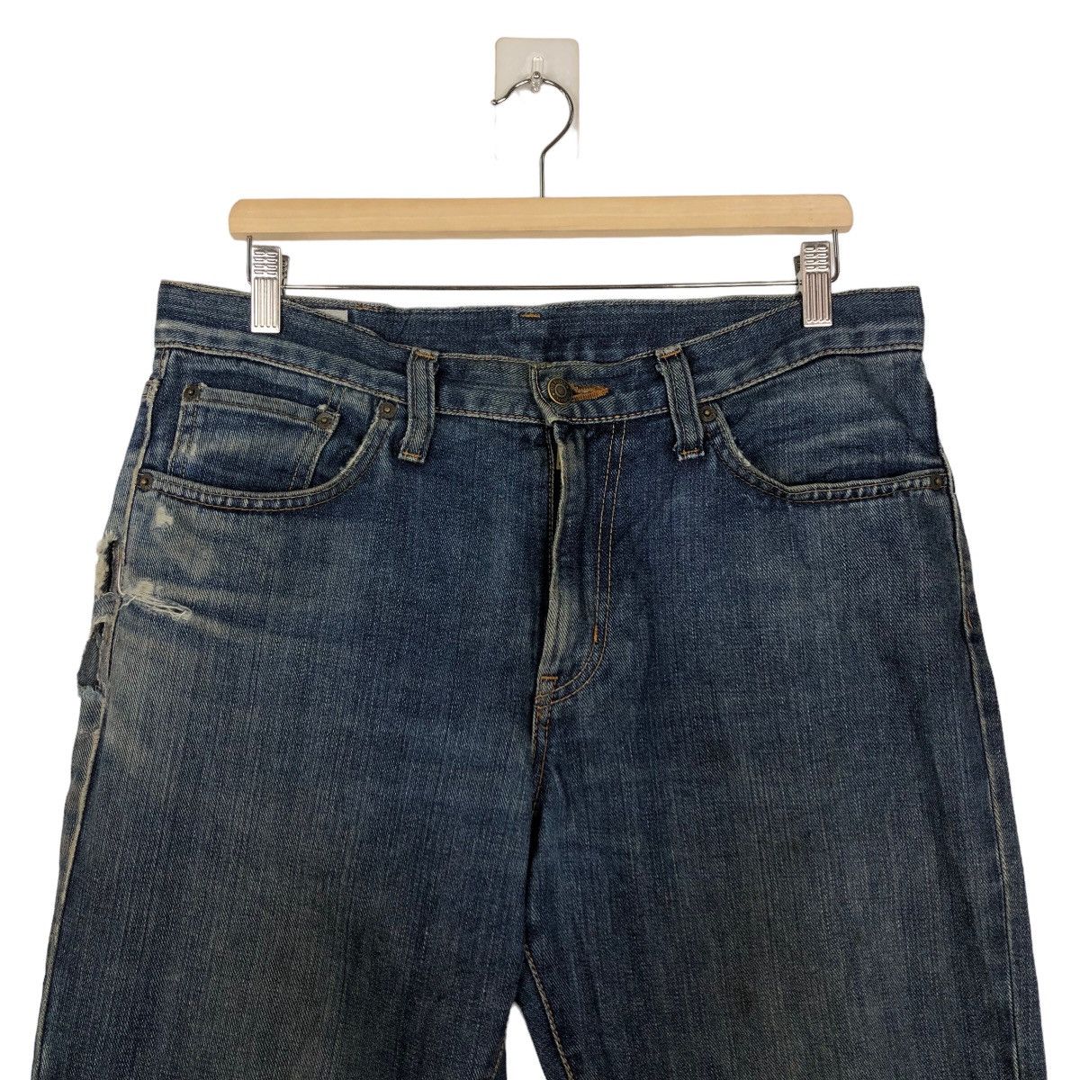 Edwin 🔥90’s VINTAGE EDWIN MADE IN JAPAN JEANS DISTRESSED DENIM Size US 35 - 3 Thumbnail