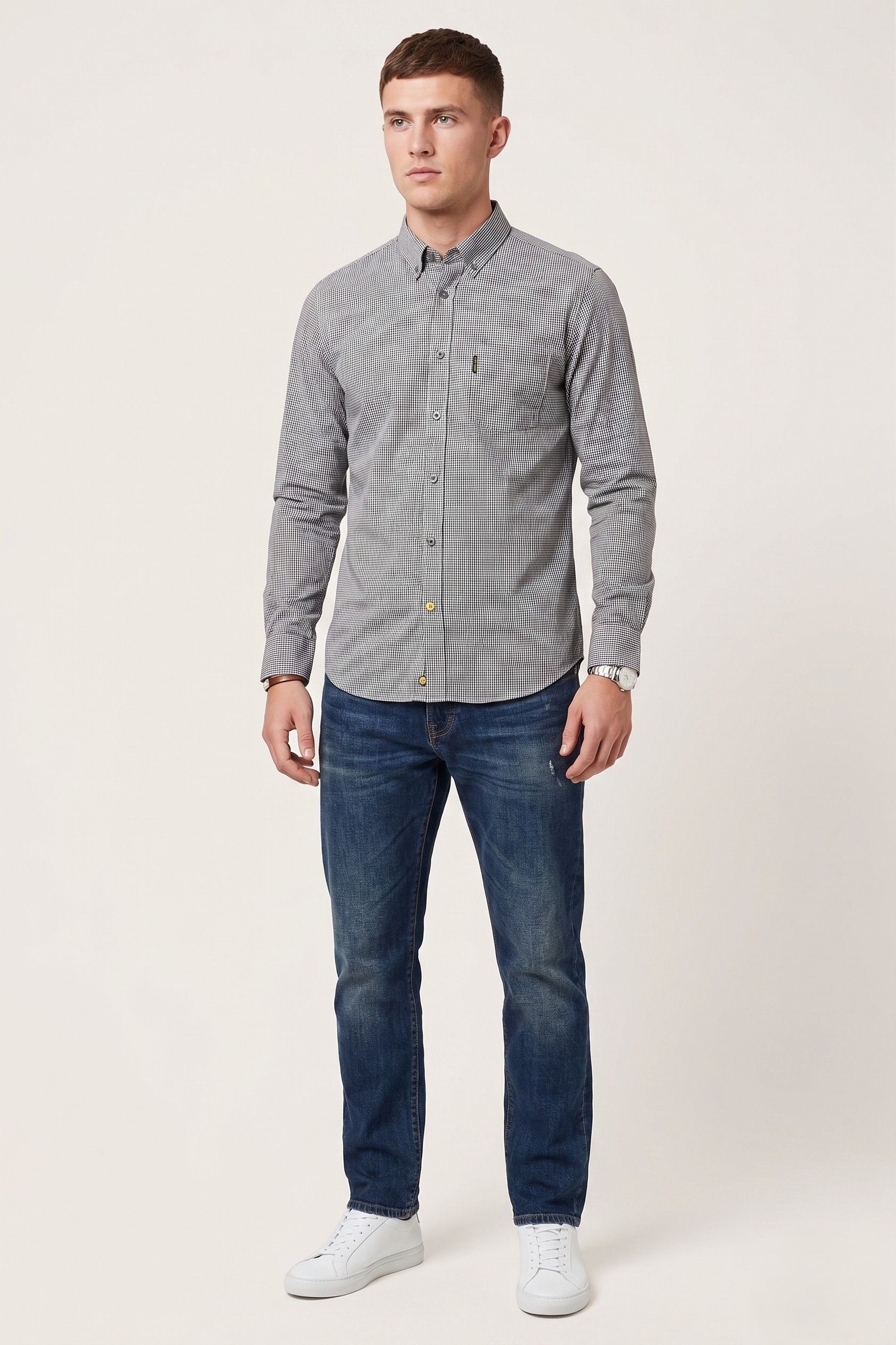 Pretty Green Pretty Green Men L Casual Shirt Black White Check 8813 Size US L / EU 52-54 / 3 - 1 Thumbnail