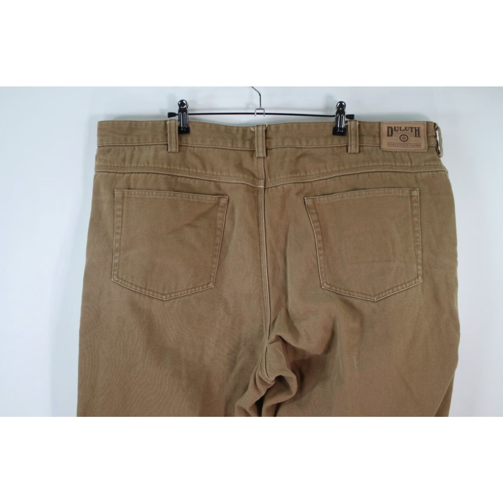 Duluth Trading Company Duluth Trading Co Mens Lined High Rise Cotton Khaki Tan Jeans Size 44x32 Size US 44 / EU 60 - 4 Thumbnail