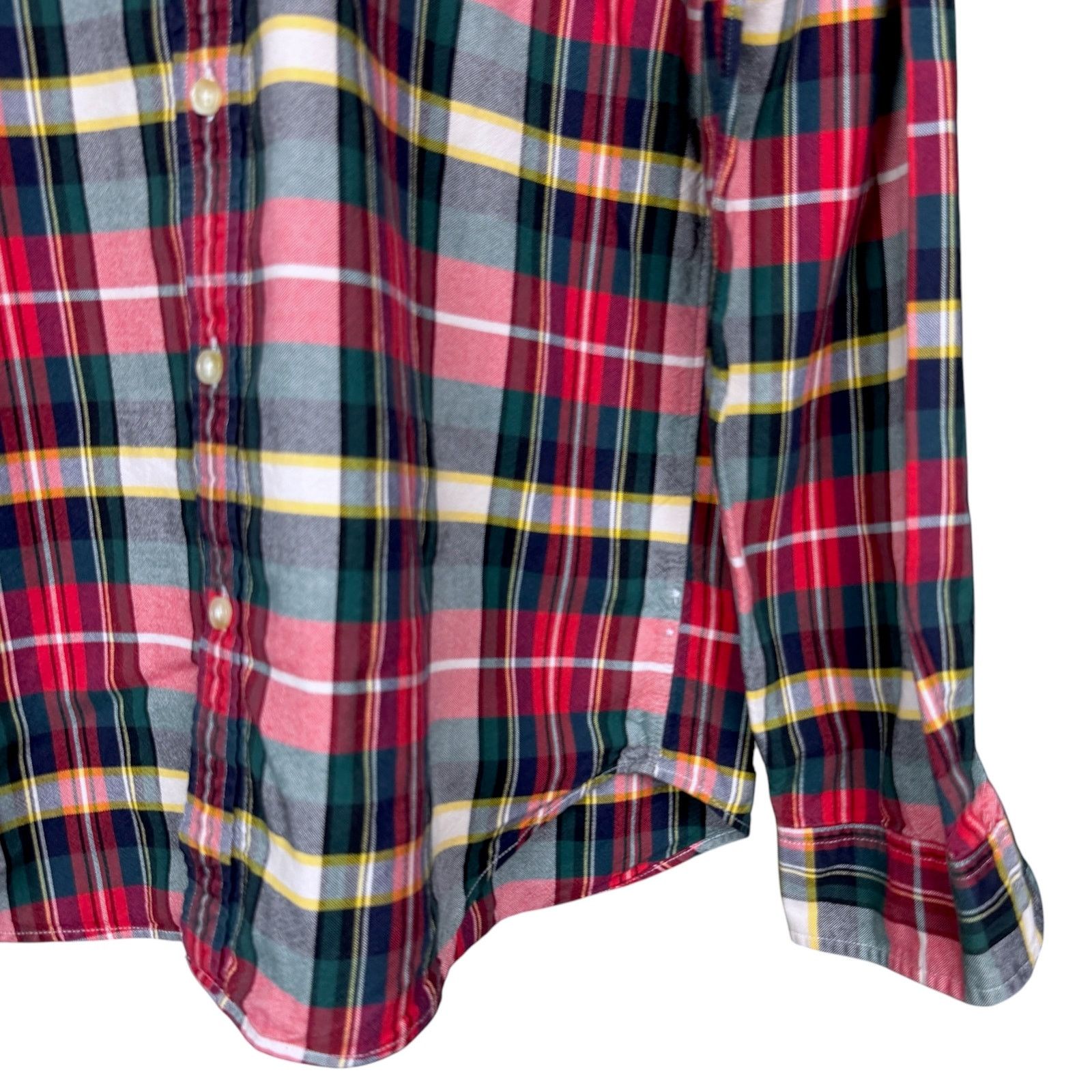 J.Crew J.Crew Oxford Button Down Shirt Men's Medium Red Green Plaid Size US M / EU 48-50 / 2 - 9 Thumbnail