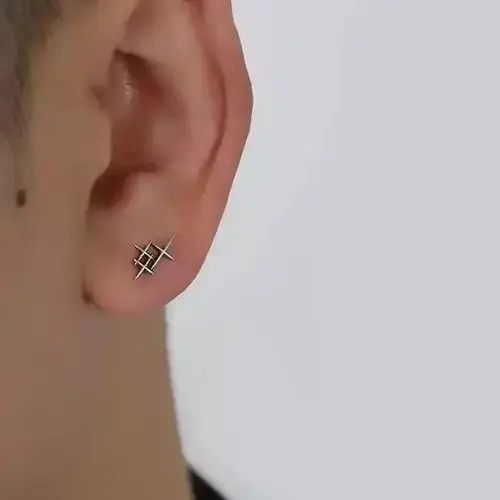 VIBE silver retro punk earrings （1pairs） Size ONE SIZE - 2 Thumbnail