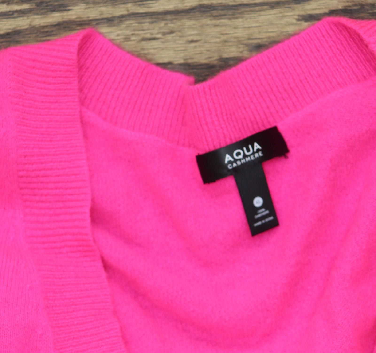 Aquascutum Aqua Front Cashmere V-neck Cardigan V10337 Neon Pink Xl Size XL / US 12-14 / IT 48-50 - 5 Thumbnail