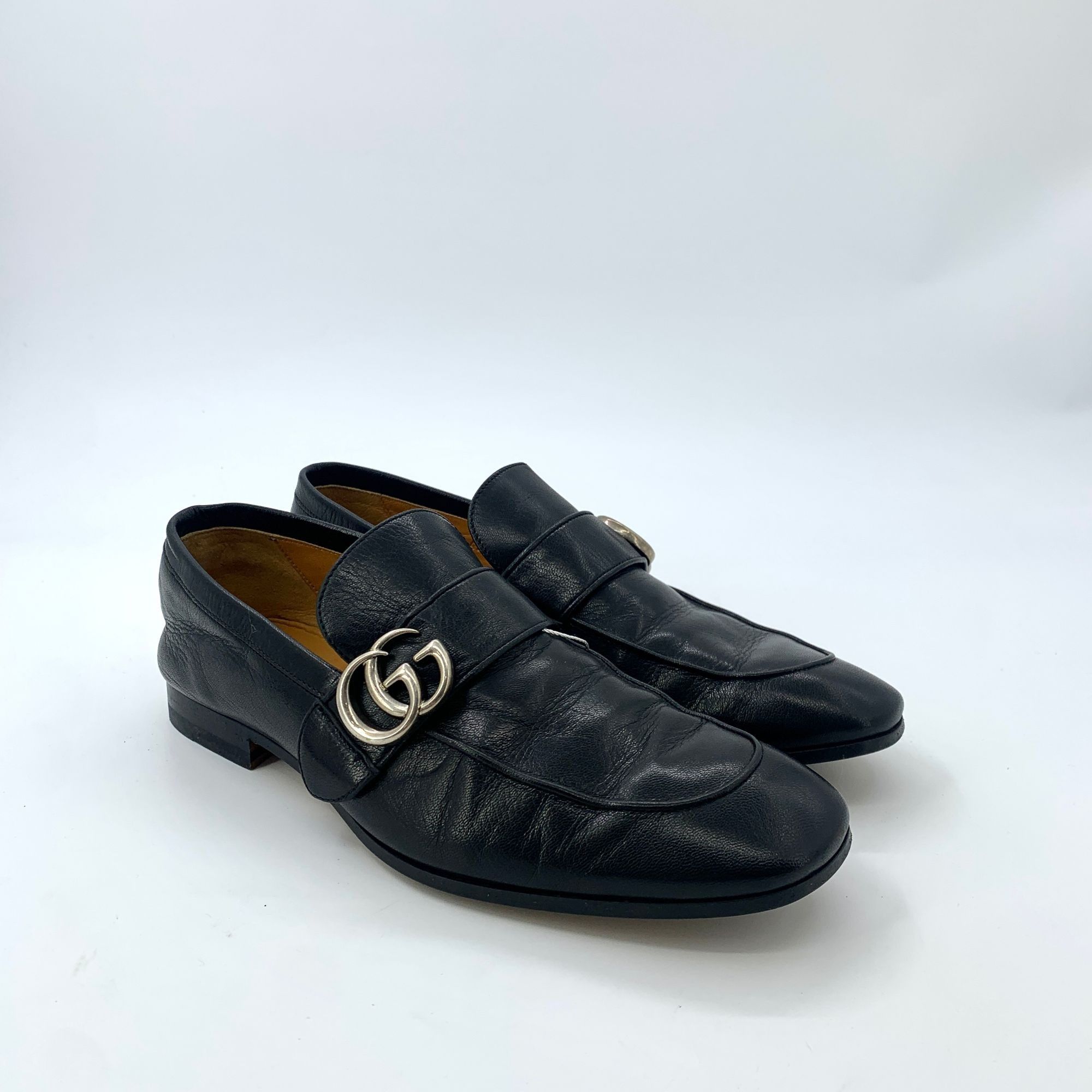 Gucci Gucci Rhyton Black Double-G Buckle Slip-On Loafers (Size 41) Size US 8 / EU 41 - 10 Thumbnail