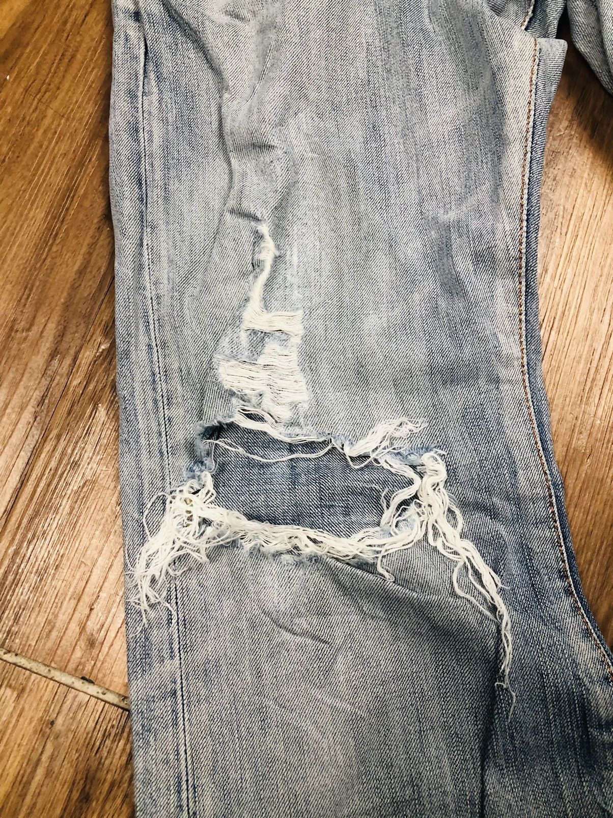 Edwin Edwin 511RV Ripped Distressed Flare Jeans Rare (40) Size US 32 / EU 48 - 5 Thumbnail