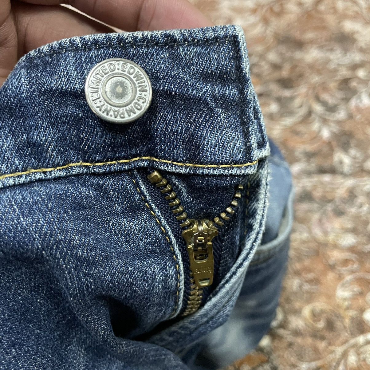 Edwin 🔥Vintage Edwin E503 Washed Ripped Distress Denim Jeans Size US 32 / EU 48 - 14 Thumbnail