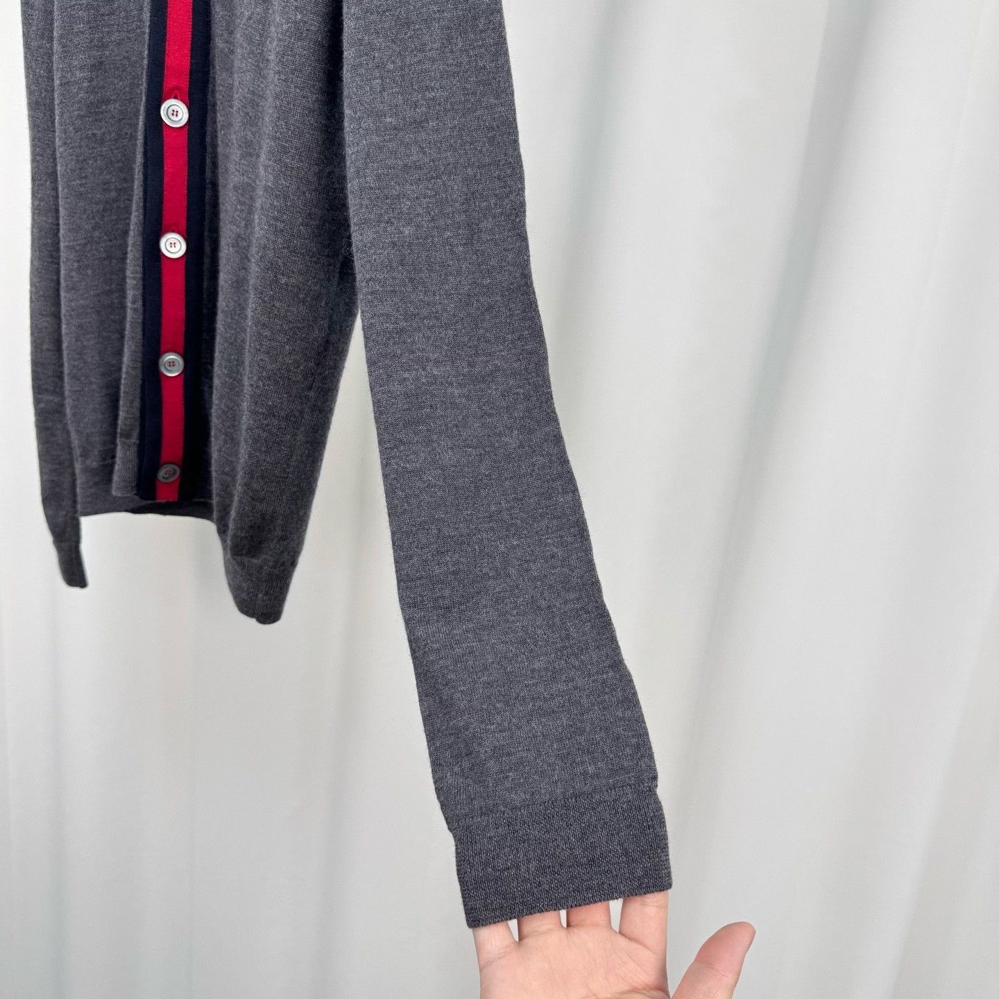 Gucci Gucci Striped Web Wool Knit Cardigan Size US S / EU 44-46 / 1 - 4 Thumbnail