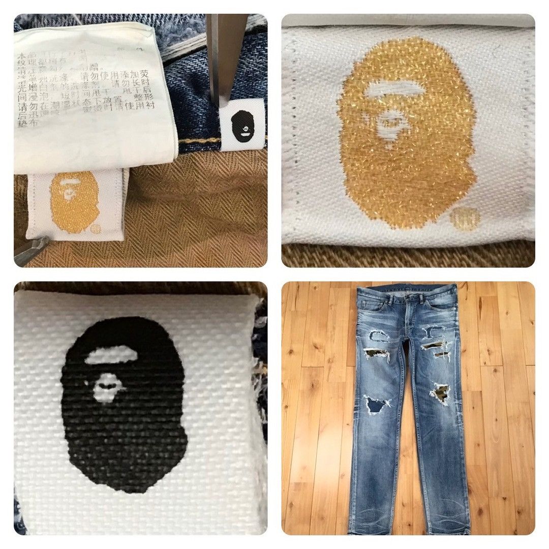 Bape BAPE Damaged denim pants 1st camo a bathing ape ★size M Size US 32 / EU 48 - 10 Thumbnail