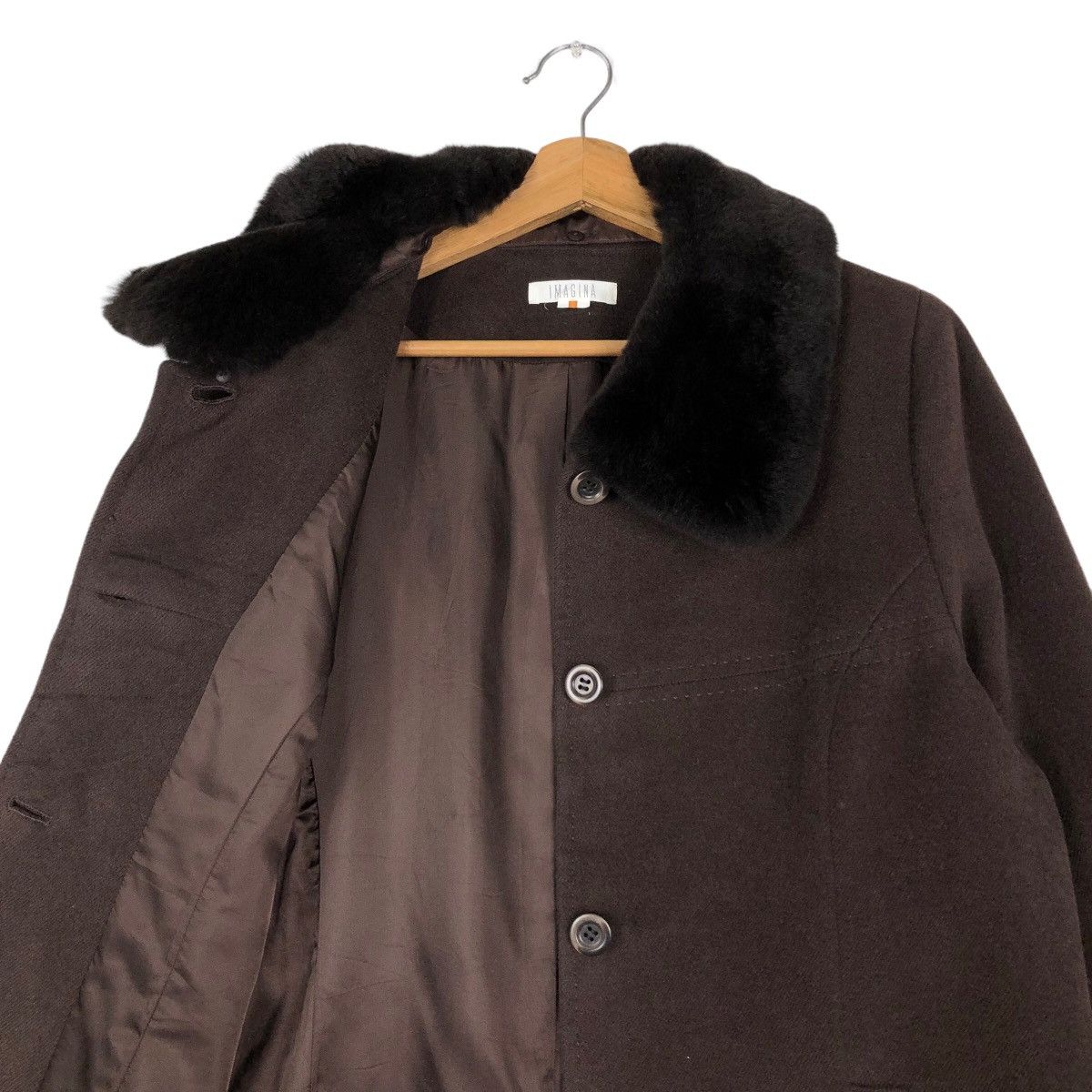 Issey Miyake 🔥Vintage Button Jacket Imagina Issey Miyake Mink Fur Collar Size US M / EU 48-50 / 2 - 11 Thumbnail
