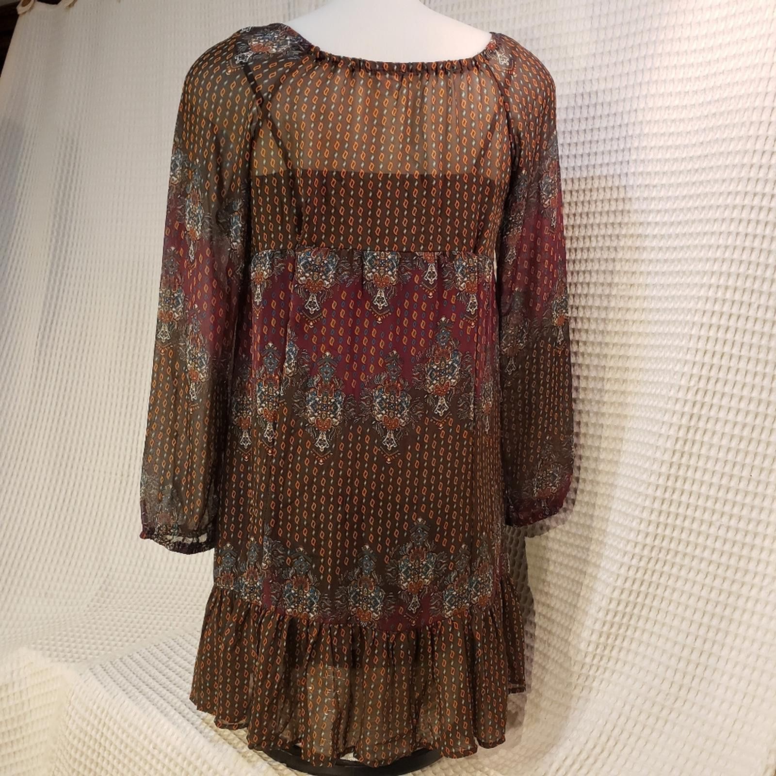Other Xhilaration tunic / Brown and multi-colored print. Size L / US 10 / IT 46 - 4 Thumbnail