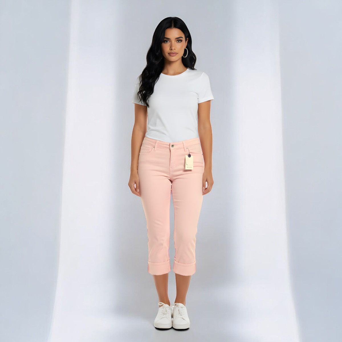 NYDJ NYDJ Marilyn Women’s Peach Straight Crop Denim Jeans Sz 16 Size 36" / US 14 / IT 50 - 1 Thumbnail