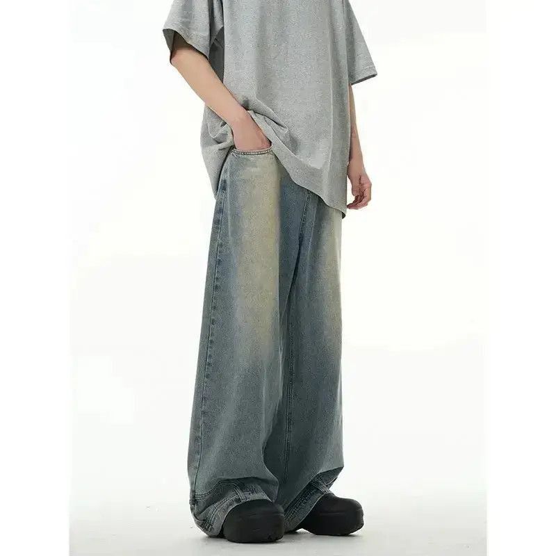 Japanese Brand High street washed straight baggy jeans Size US 30 / EU 46 - 2 Thumbnail
