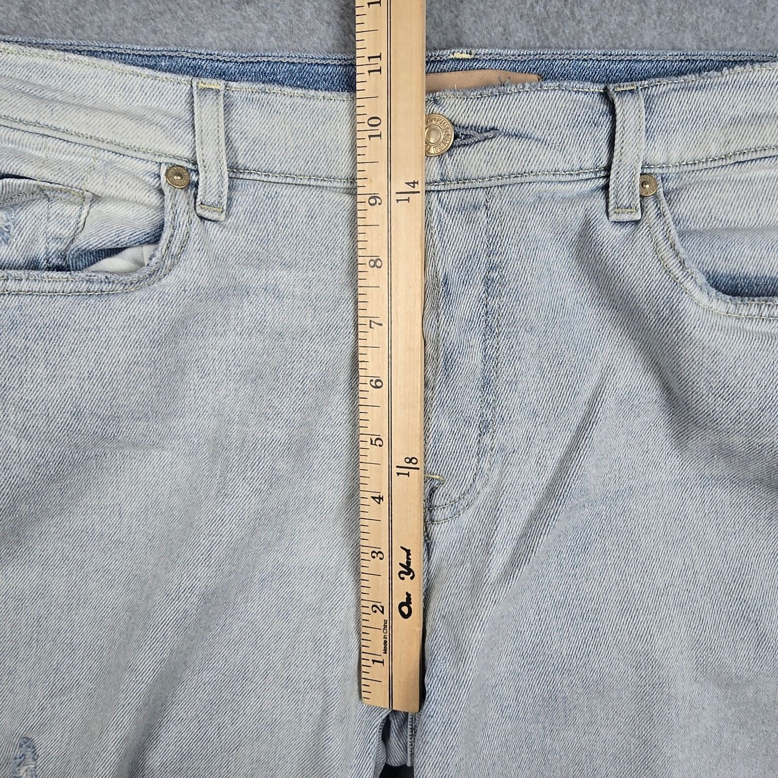 7 For All Mankind 7 for All Mankind 31 Josephina Distressed Button Fly Jeans Size 31" - 19 Thumbnail