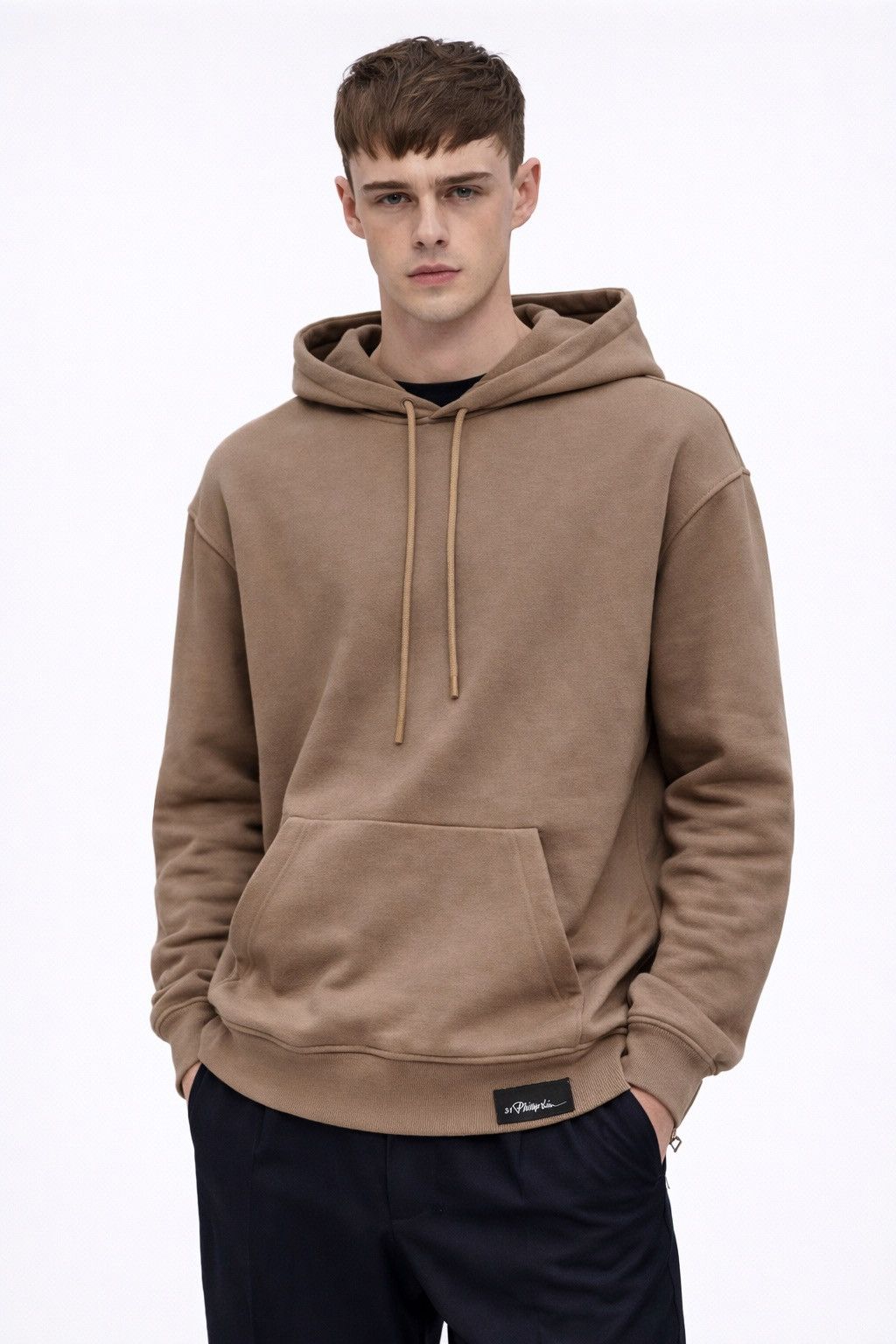 3.1 Phillip Lim 3.1 Phillip Lim Sand Beige Hoodie Minimal Logo Relaxed Fit Size US L / EU 52-54 / 3 - 1 Thumbnail