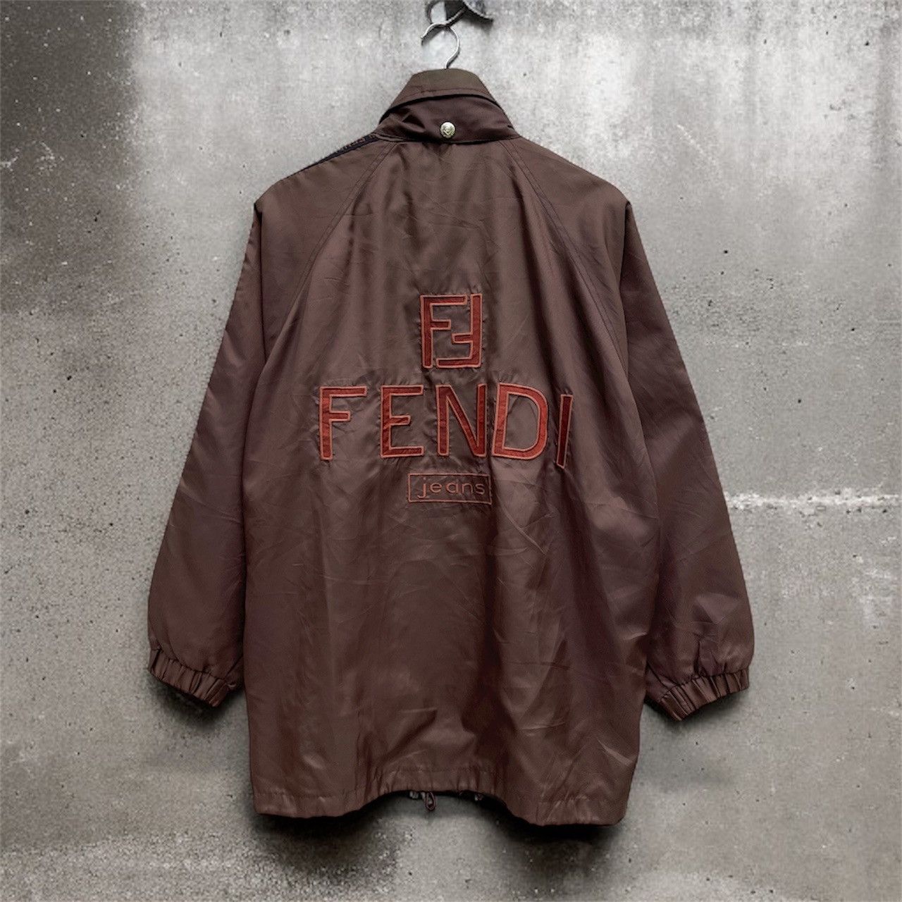 Fendi 🔥Vintage Fendi Roma Big Logo With Hidden Hoodie Light Jacket Size US XL / EU 56 / 4 - 1 Thumbnail