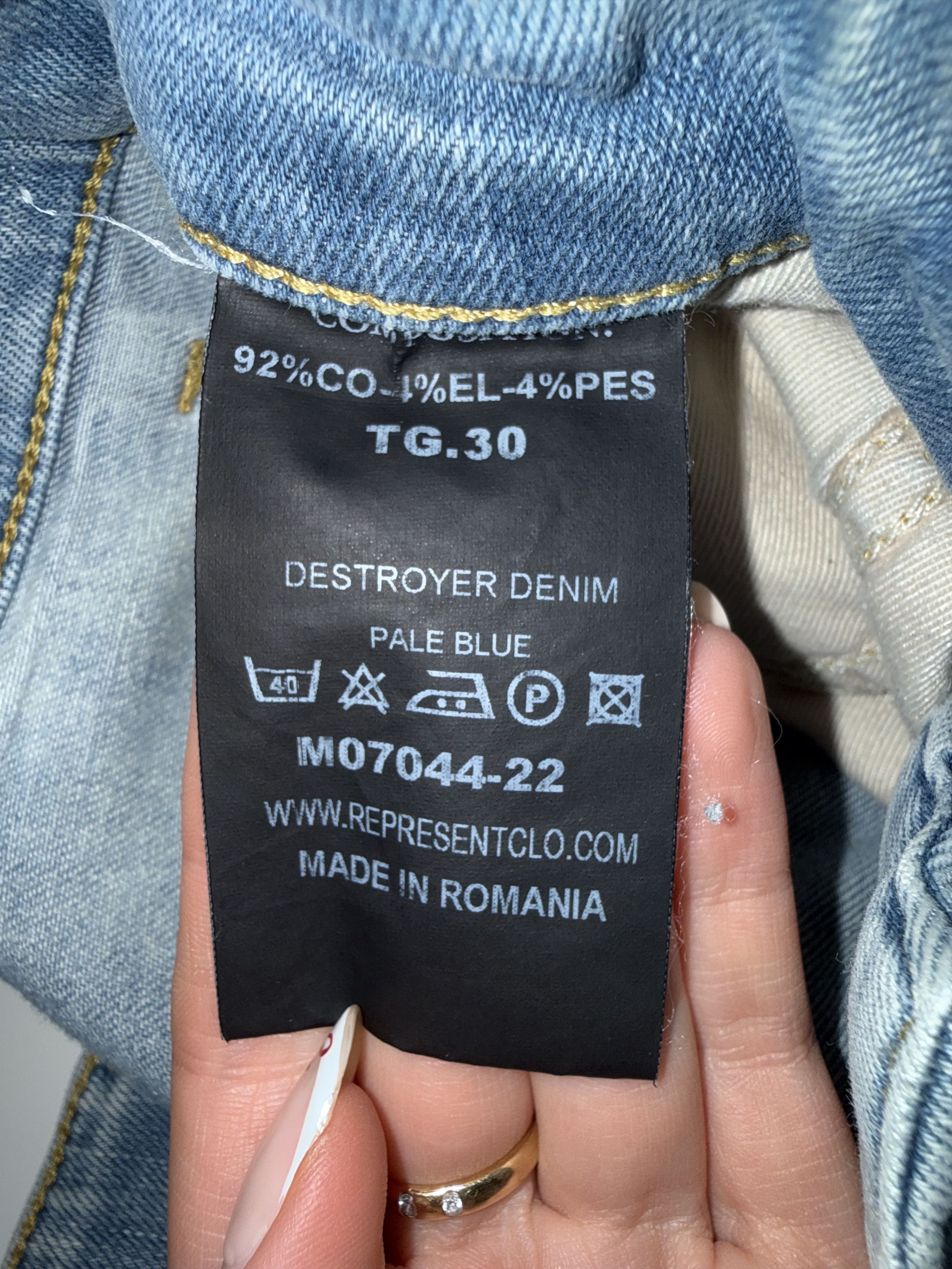 Represent Clo. Represent Destroyer Denim Jeans Size US 30 / EU 46 - 4 Thumbnail